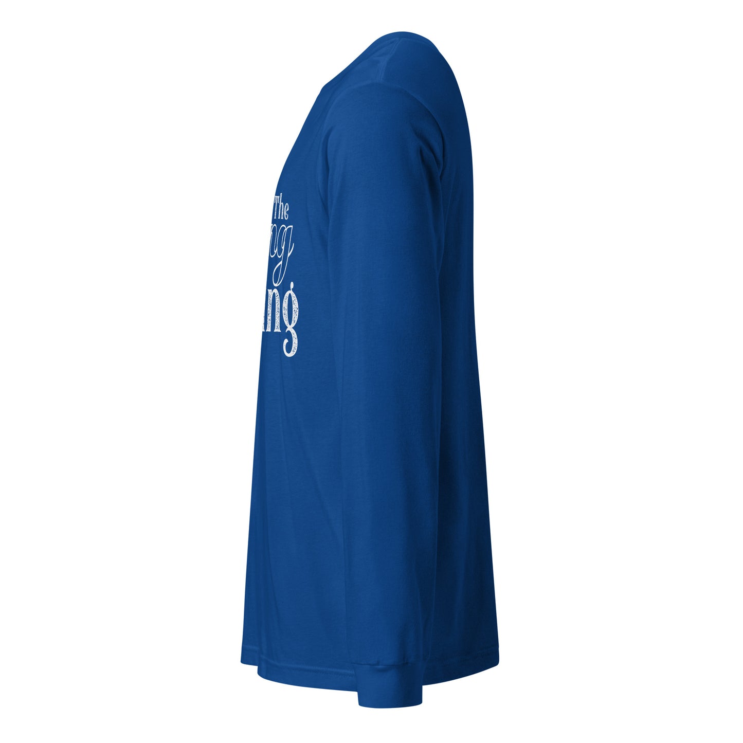 Christian men’s crew neck long sleeve tee with ribbed cuffs and modern fit