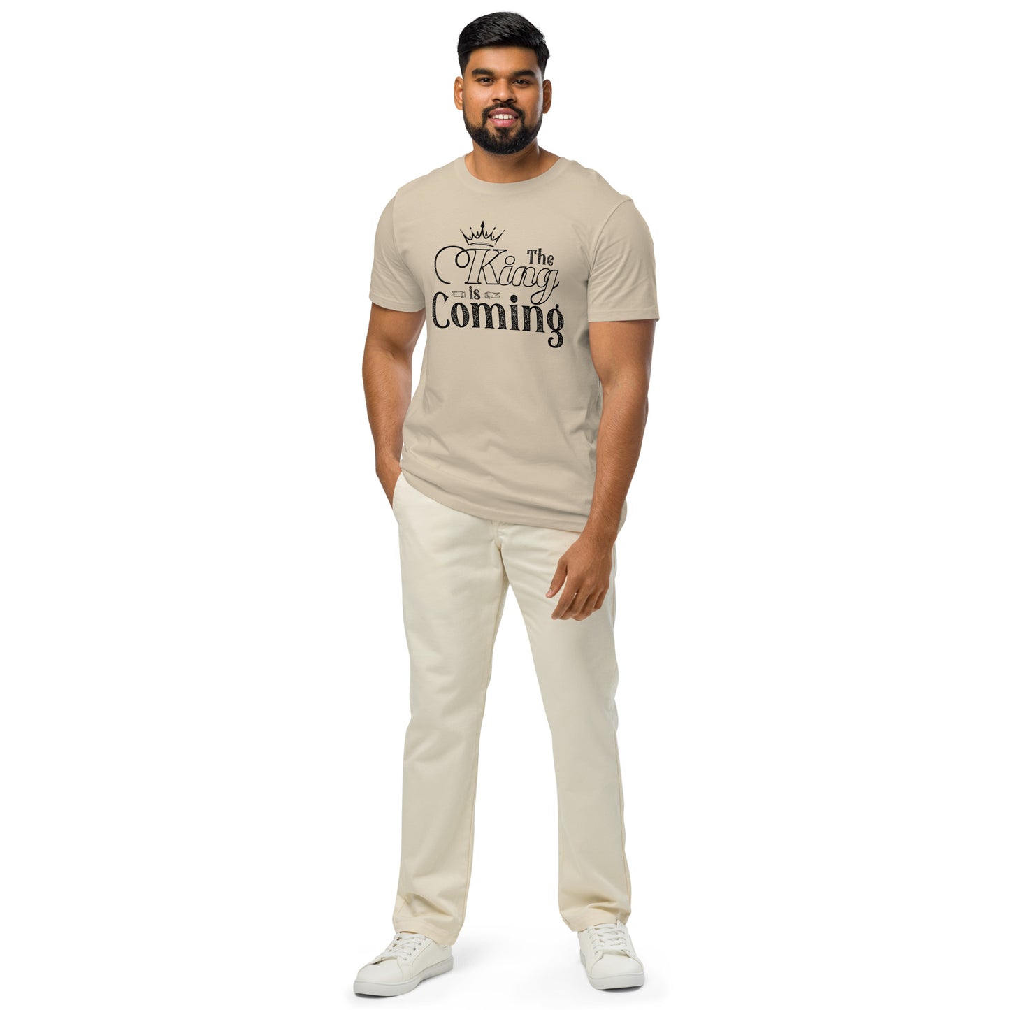 Christian men’s organic mid-light t-shirt made from GOTS-certified cotton