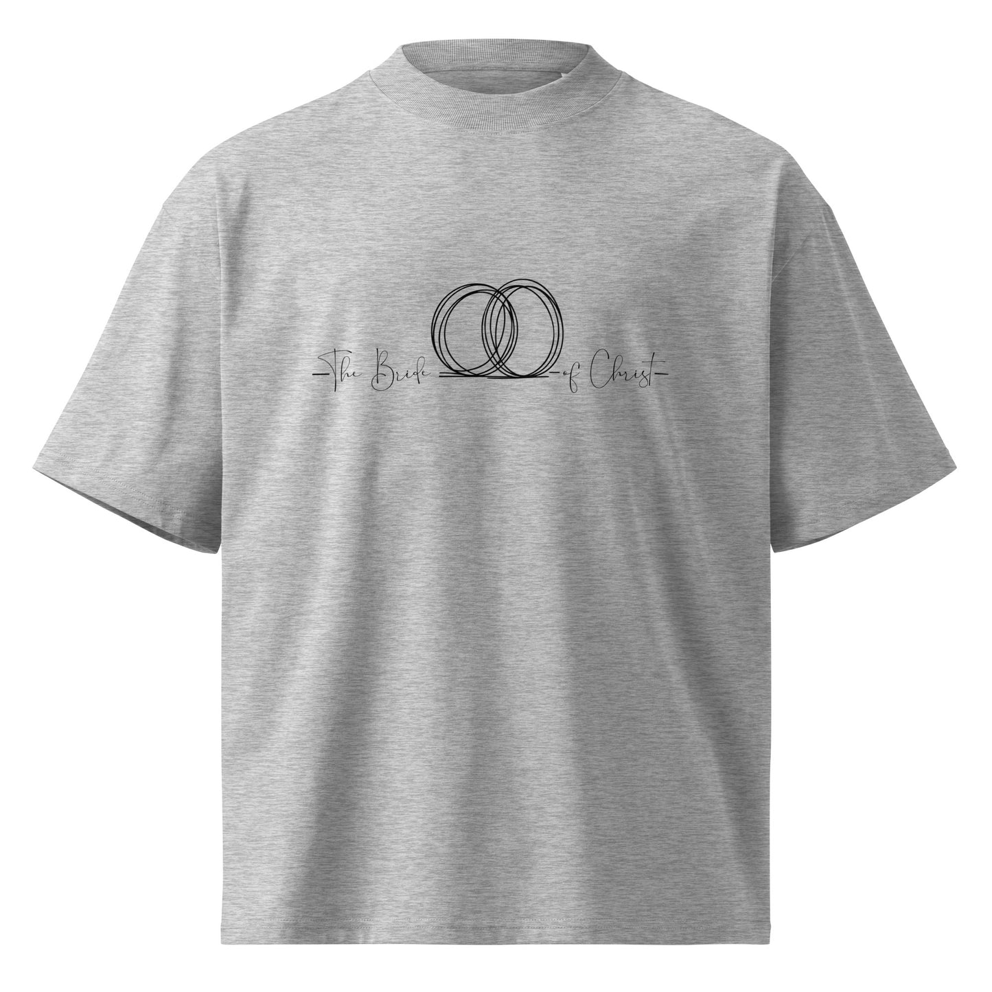 Christian organic oversized high neck t-shirt with dropped shoulders