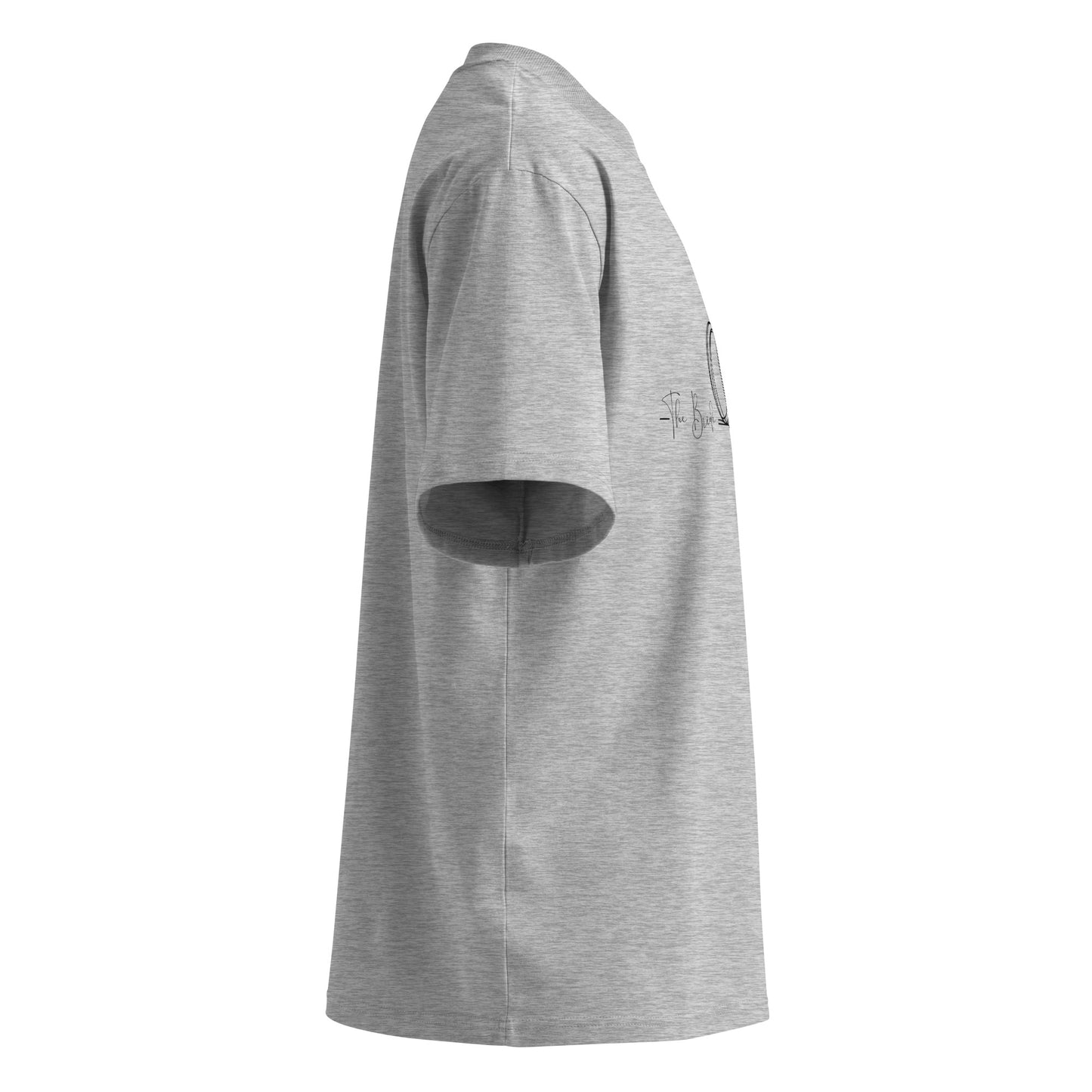 Christian organic oversized high neck t-shirt with dropped shoulders