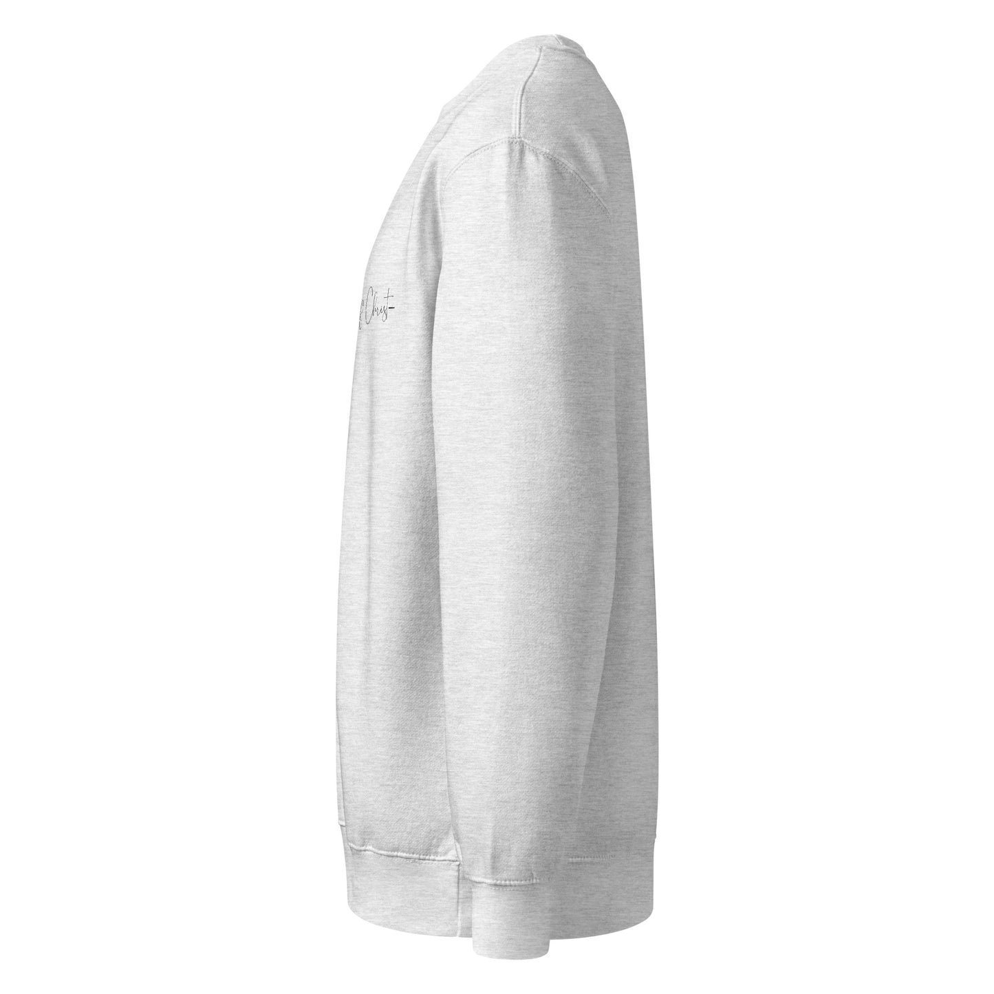 Faith-based crew neck pullover with recycled polyester blend