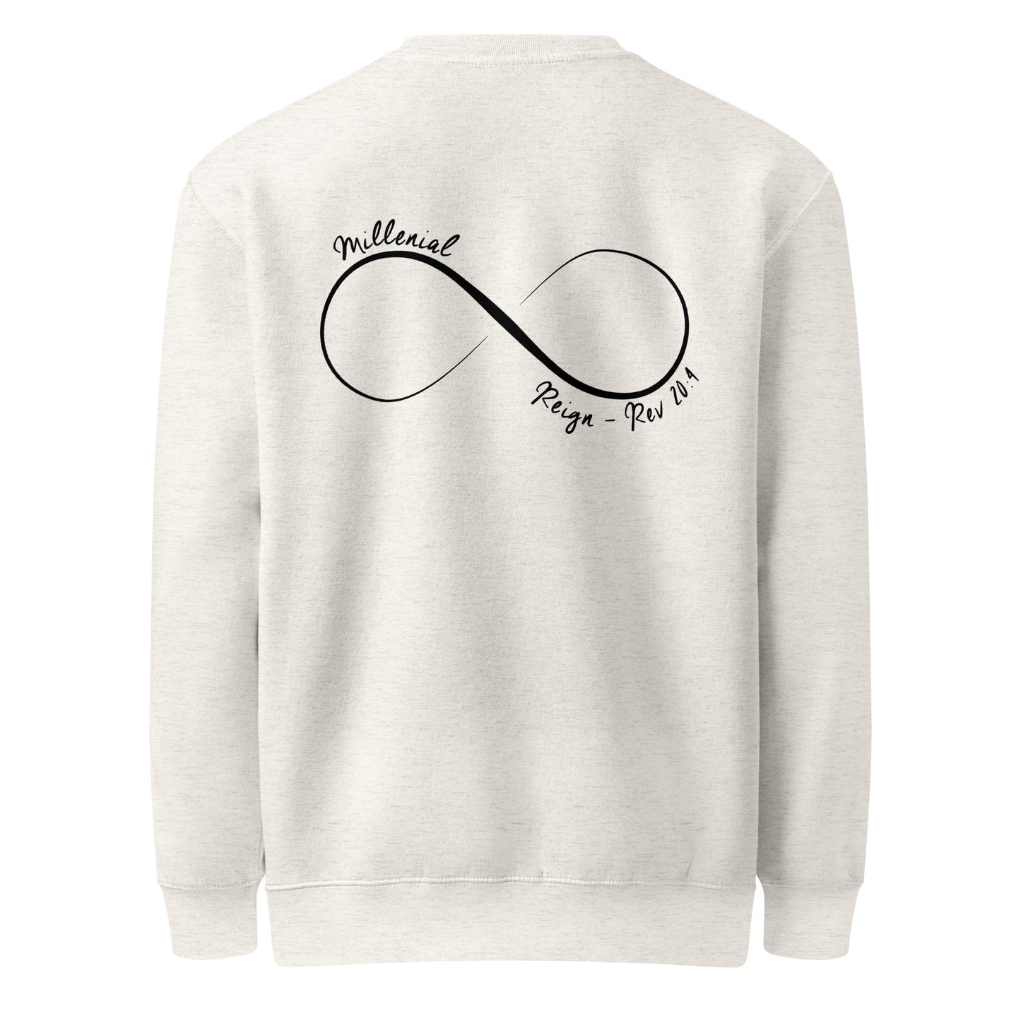 Faith-based crew neck pullover with recycled polyester blend