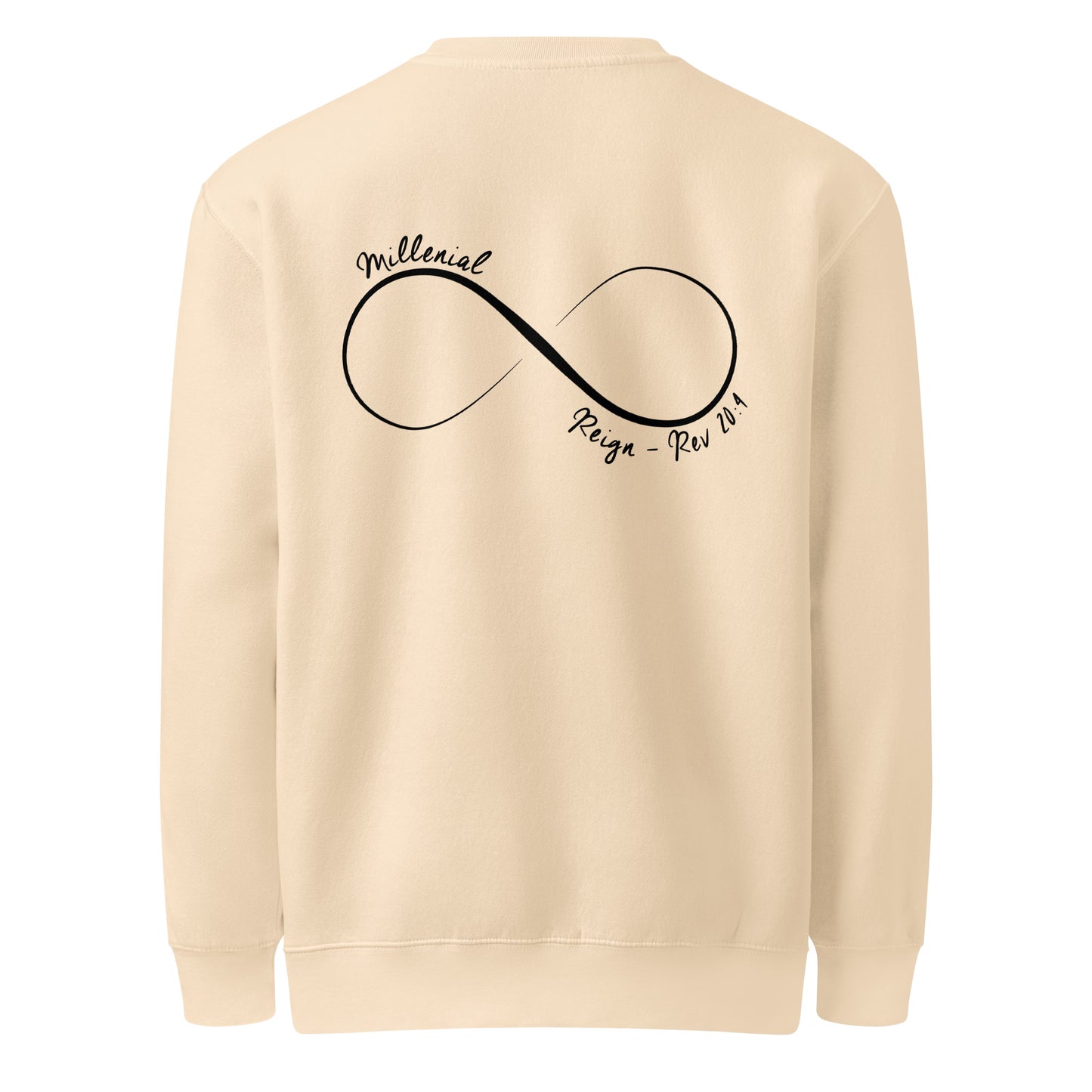 Faith-based crew neck pullover with recycled polyester blend