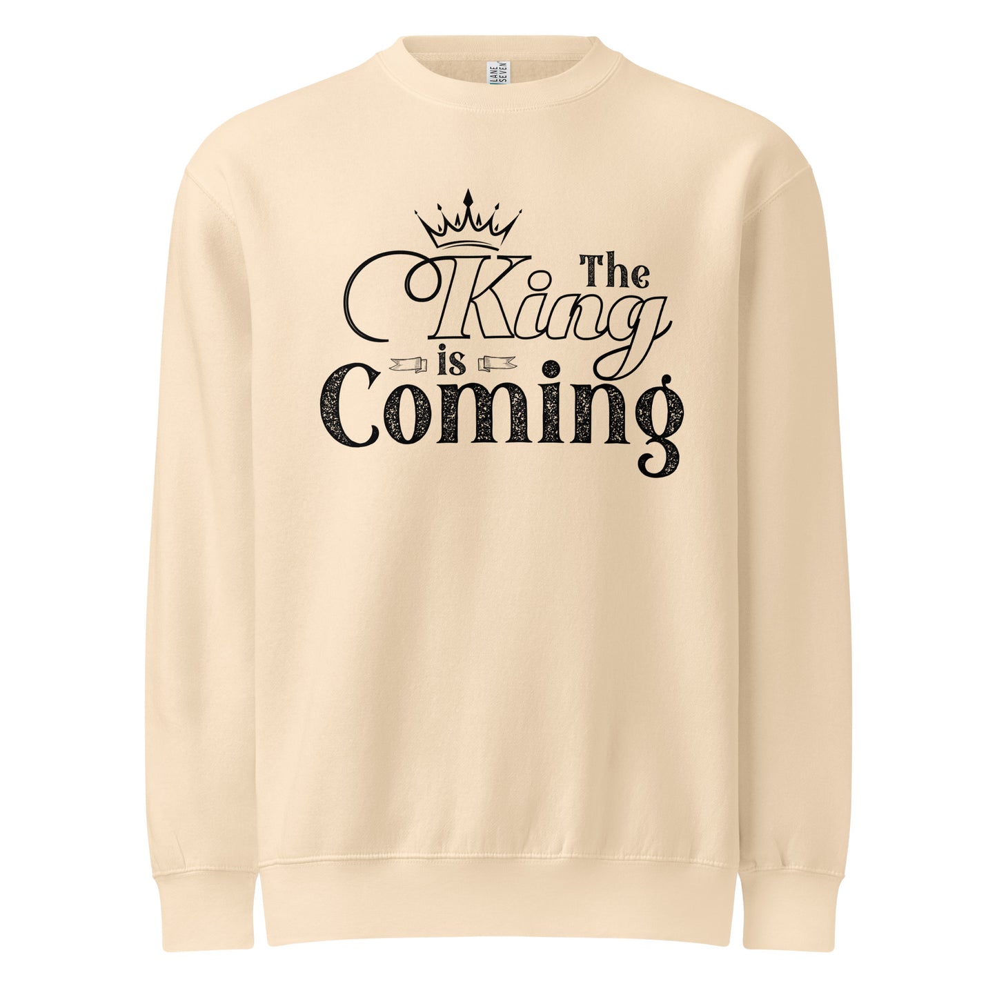 Faith-based crew neck pullover with recycled polyester blend