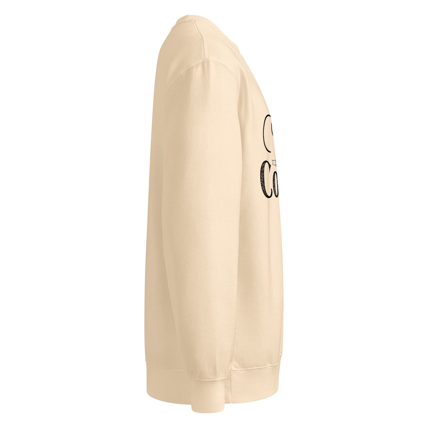 Christian streetwear sweatshirt with double-stitched seams and ribbed cuffs