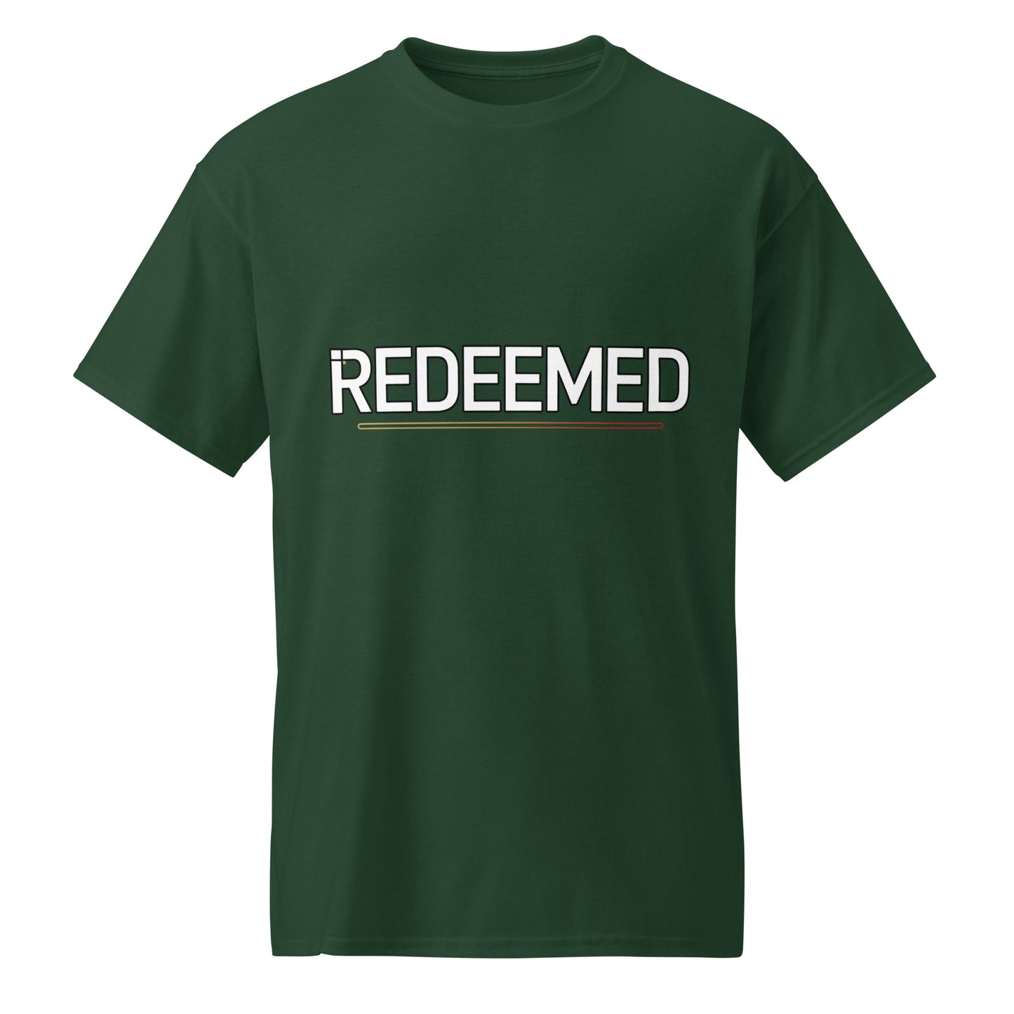 Men’s Christian DryBlend t-shirt Redeemed Ephesians 1:7 design