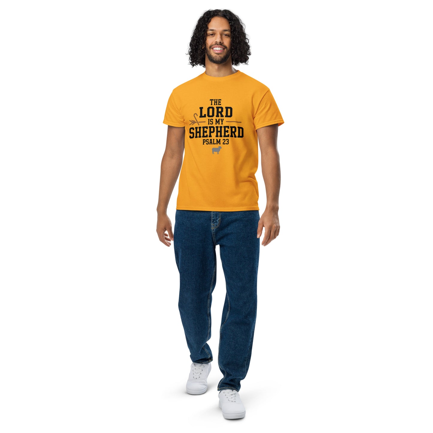 Moisture-wicking Christian men’s shirt Psalm 23