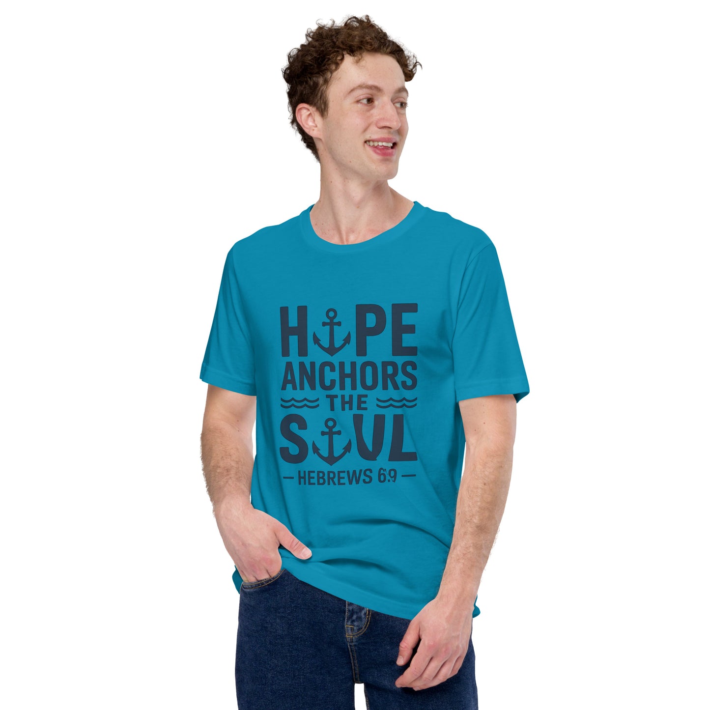 Men’s Christian t-shirt Hope Anchors the Soul Hebrews 6:19