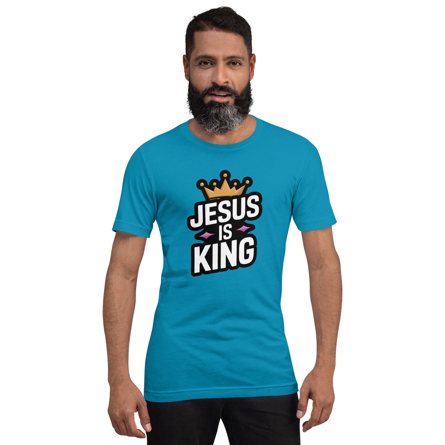 Men’s Christian t-shirt Jesus Is King design
