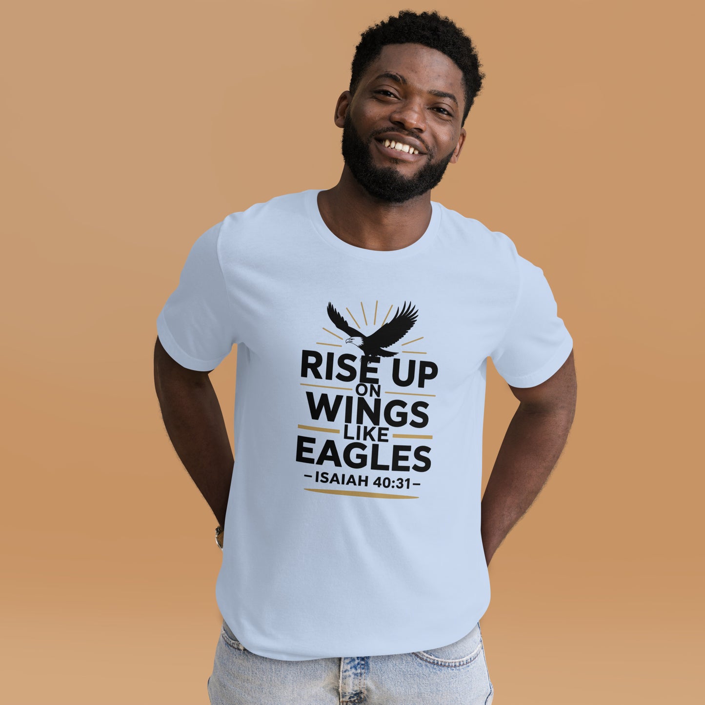 Bible verse shirt for men Rise Up on Wings Like Eagles
