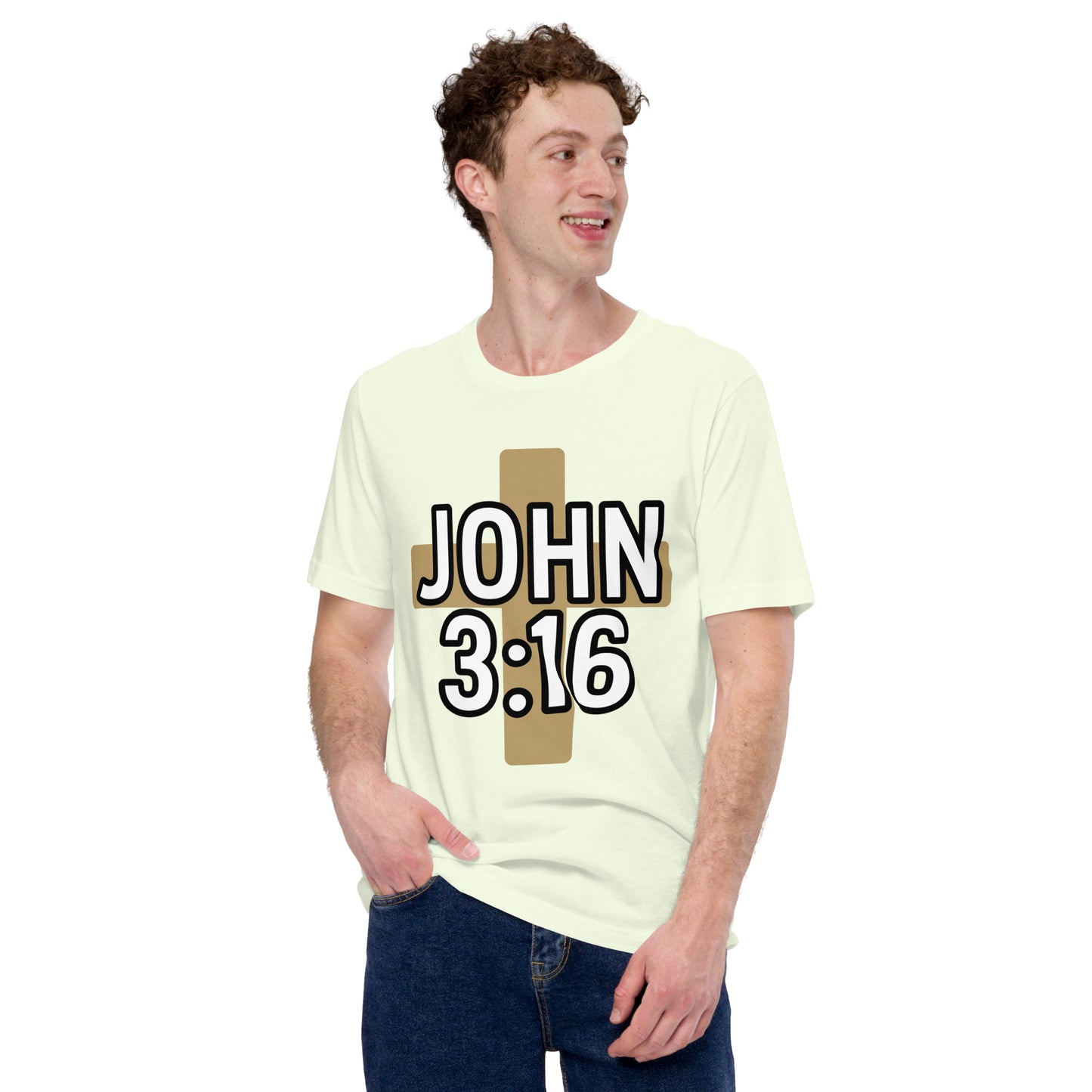 Christian men’s scripture shirt John 3:16