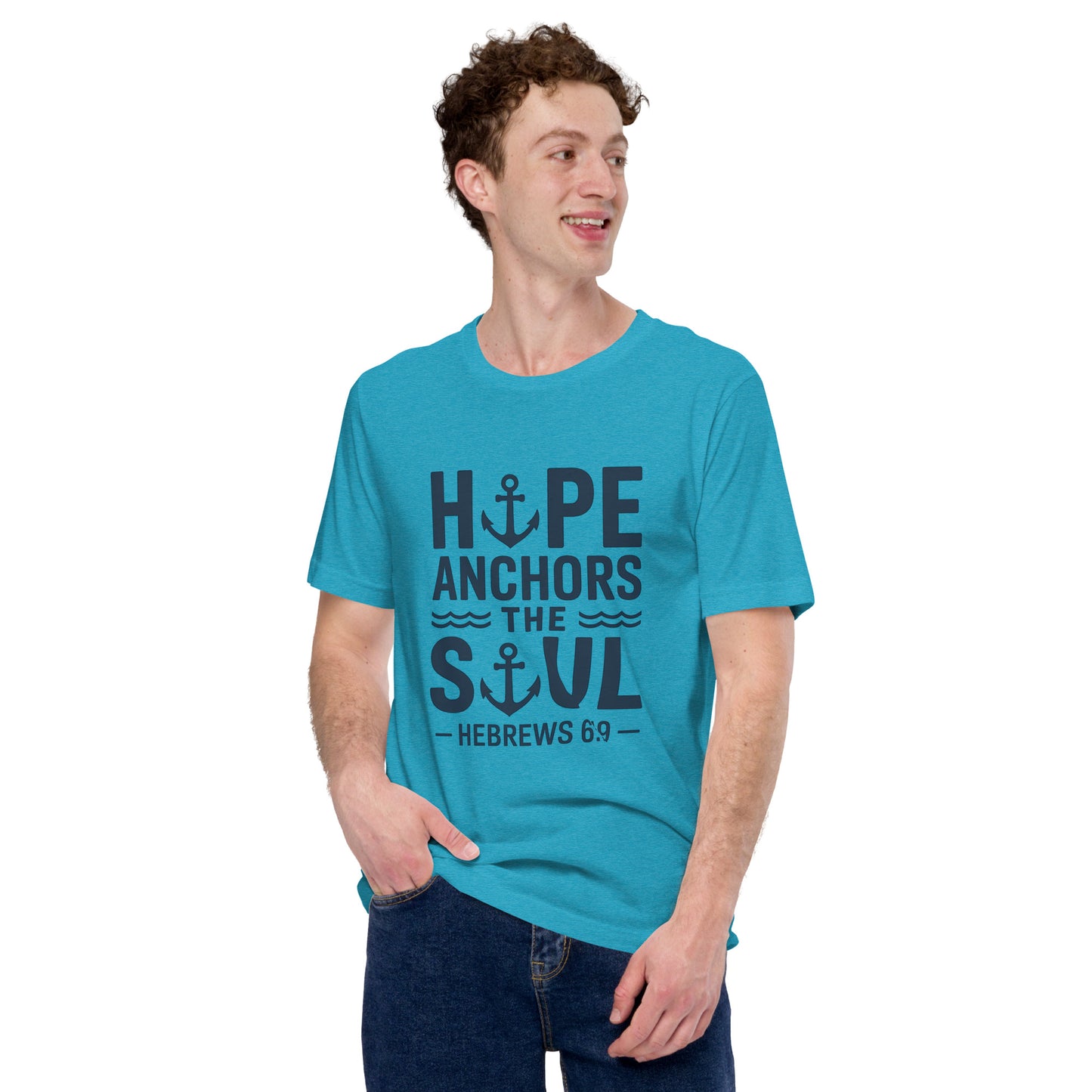 Men’s Christian t-shirt Hope Anchors the Soul Hebrews 6:19