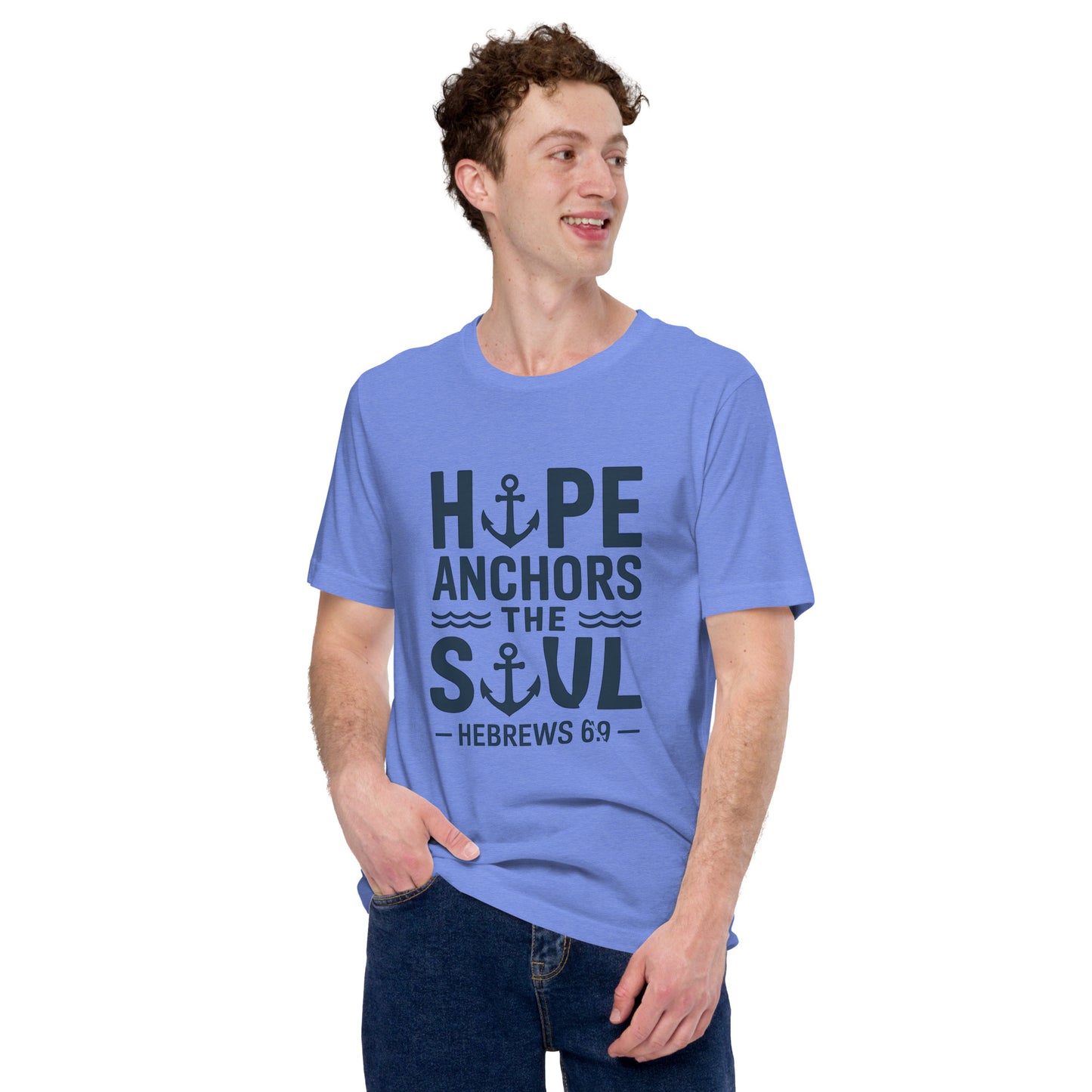 Men’s Christian t-shirt Hope Anchors the Soul Hebrews 6:19