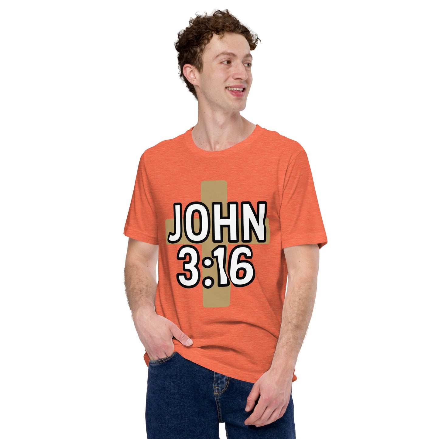 Faith-based men’s tee For God So Loved the World