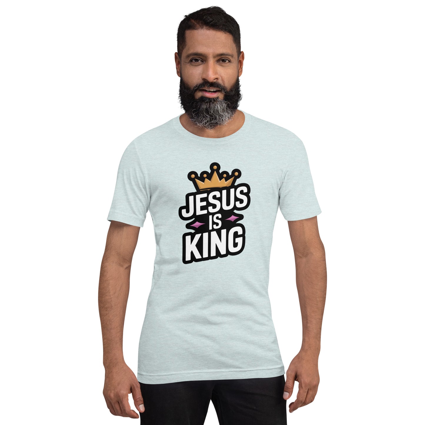 Faith-based men’s shirt proclaiming Jesus Is King