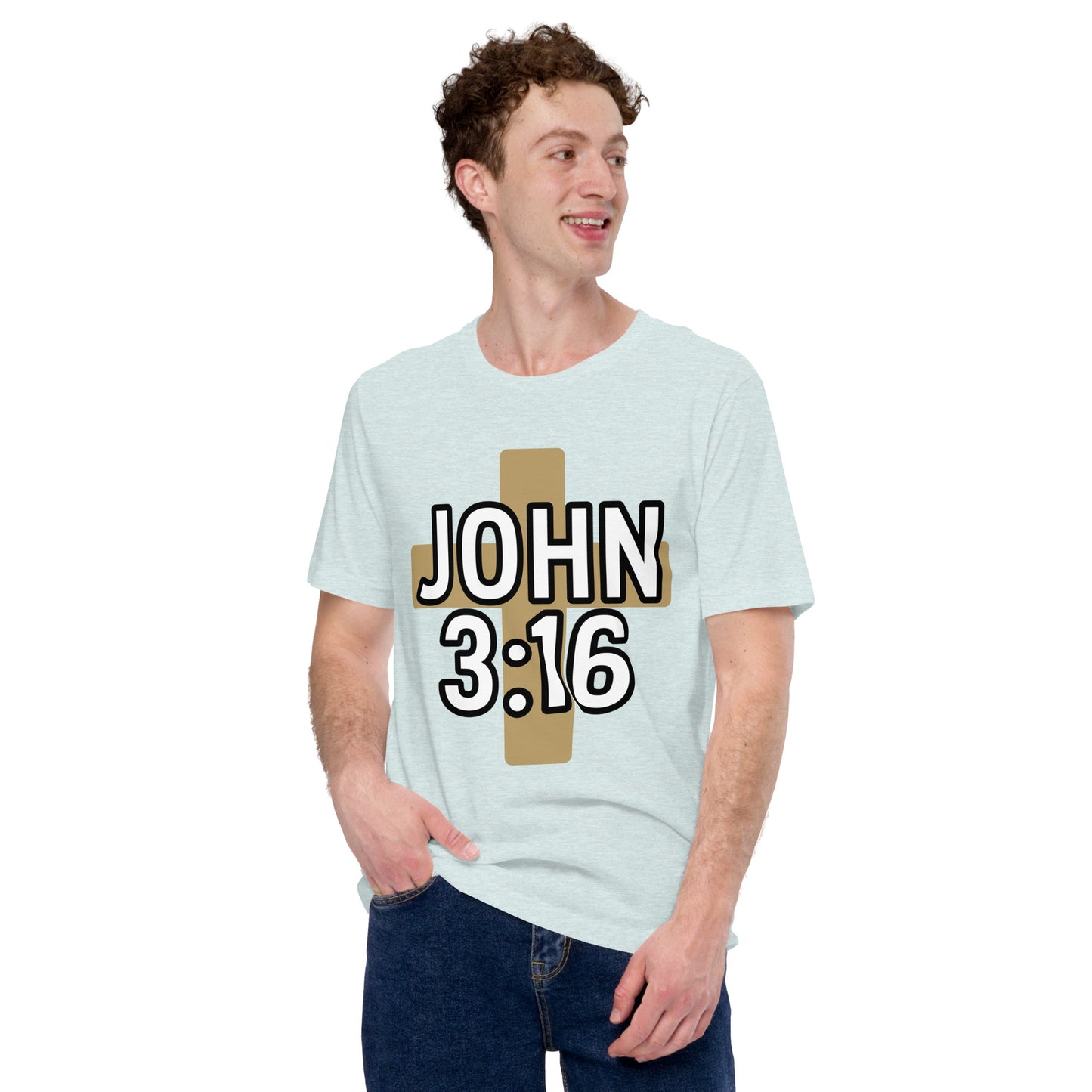Christian men’s scripture shirt John 3:16