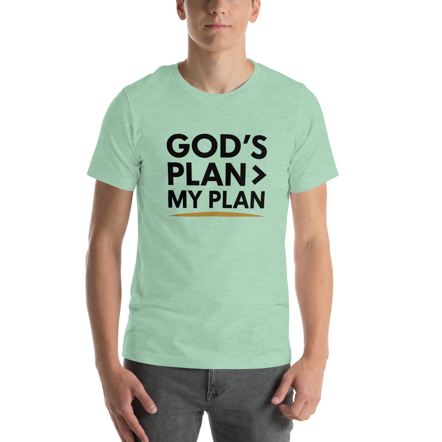 Men’s Christian t-shirt God’s Plan > My Plan design