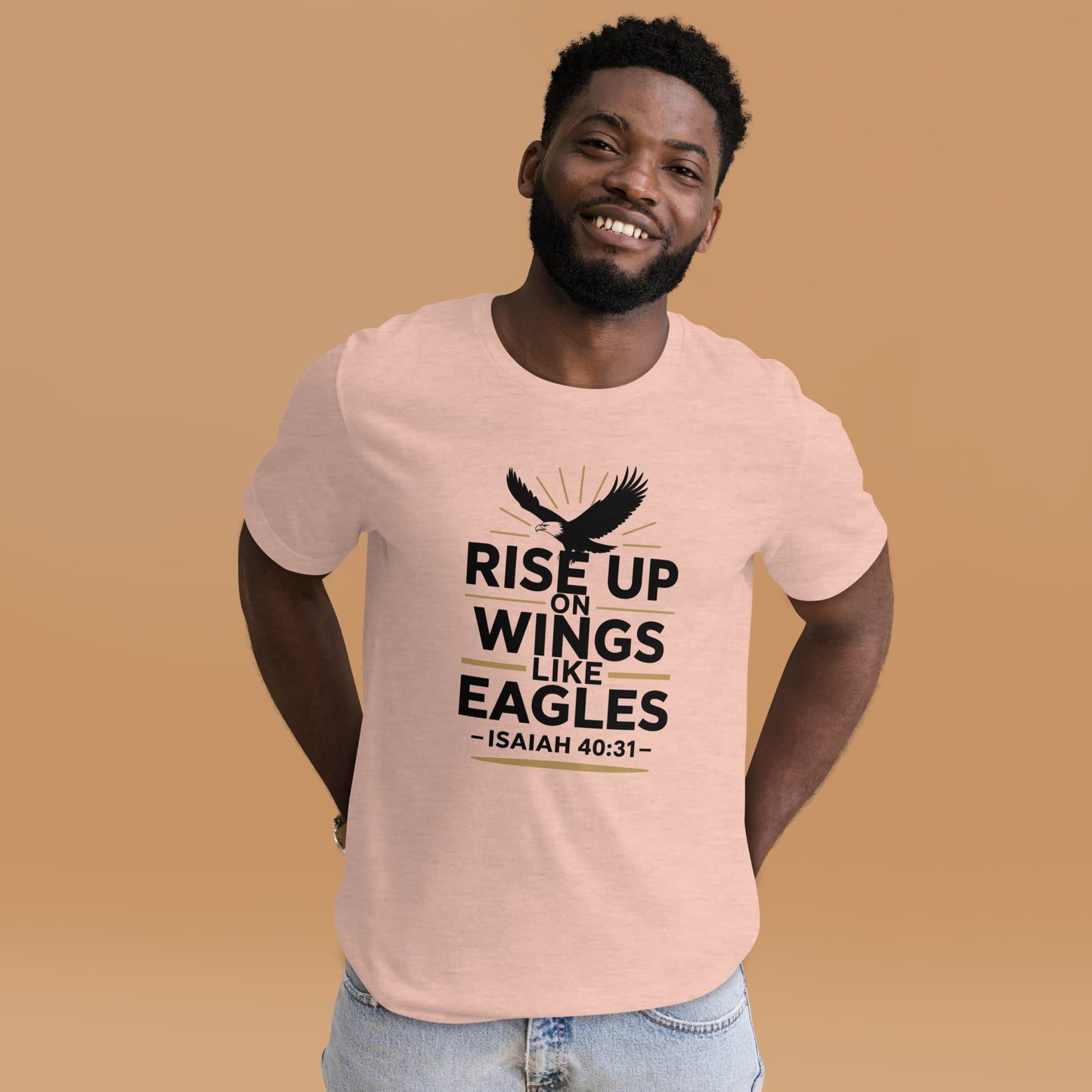 Bible verse shirt for men Rise Up on Wings Like Eagles