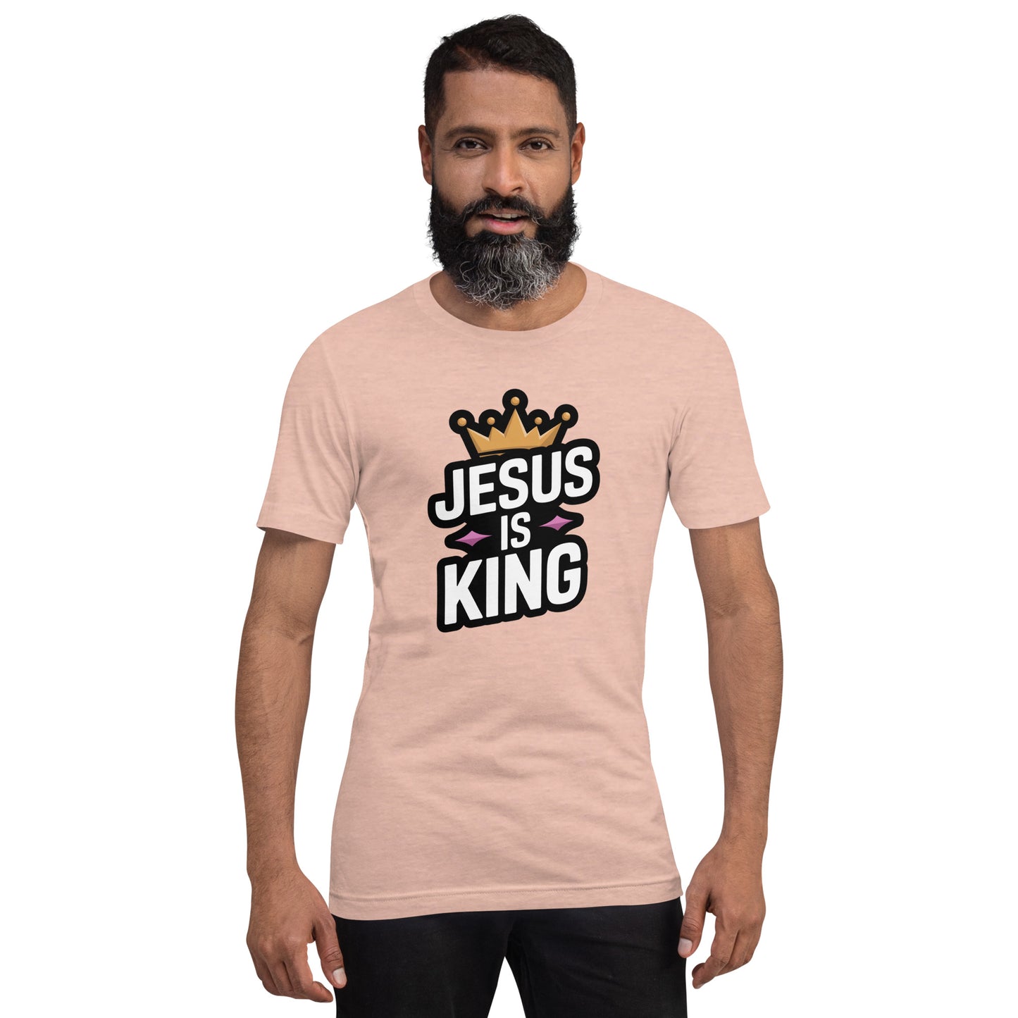 Faith-based men’s shirt proclaiming Jesus Is King