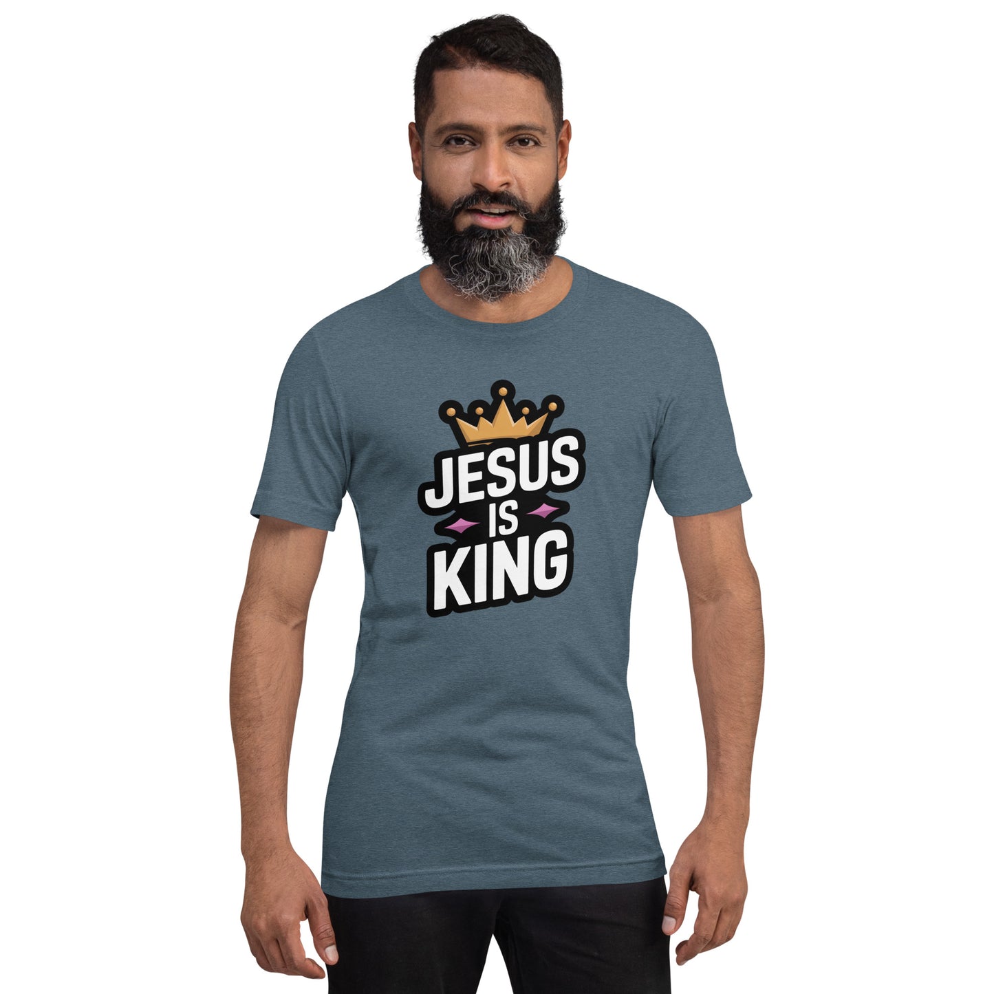Men’s Christian t-shirt Jesus Is King design