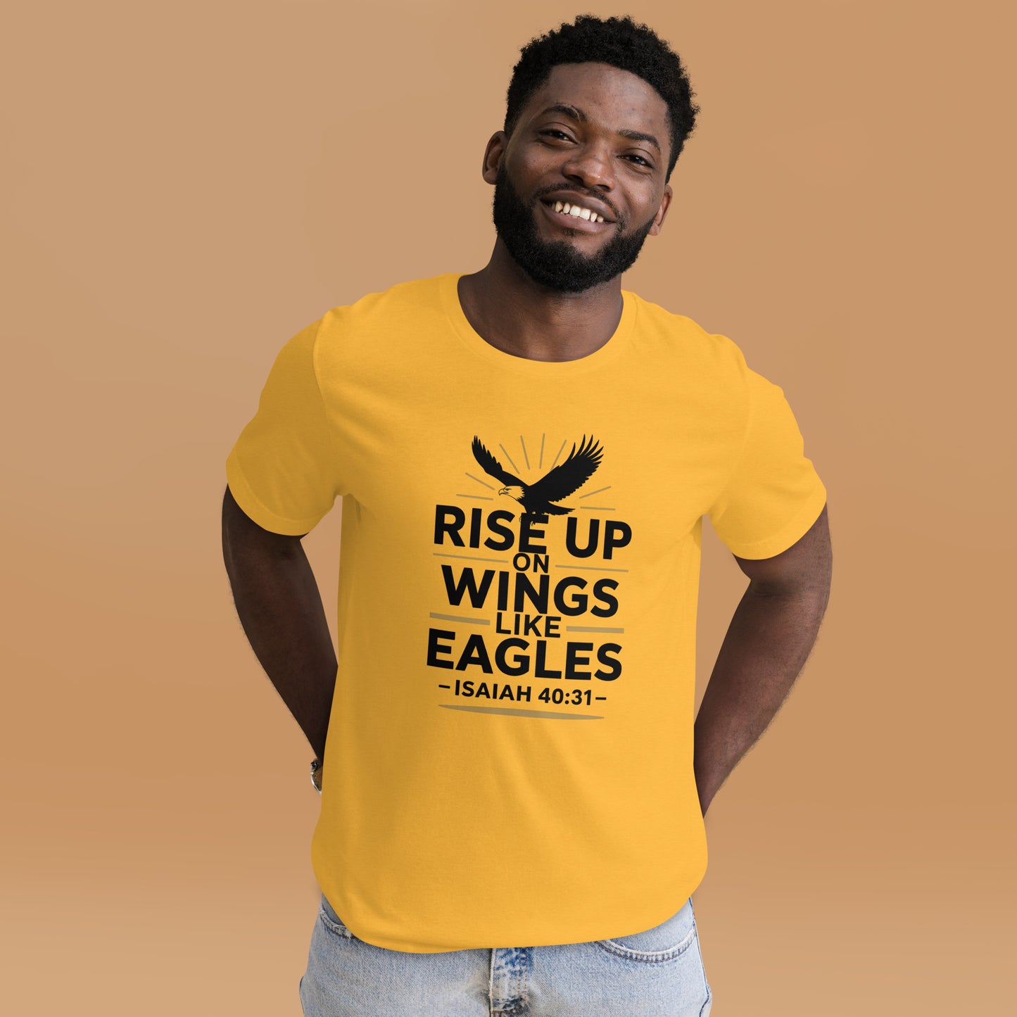 Bible verse shirt for men Rise Up on Wings Like Eagles