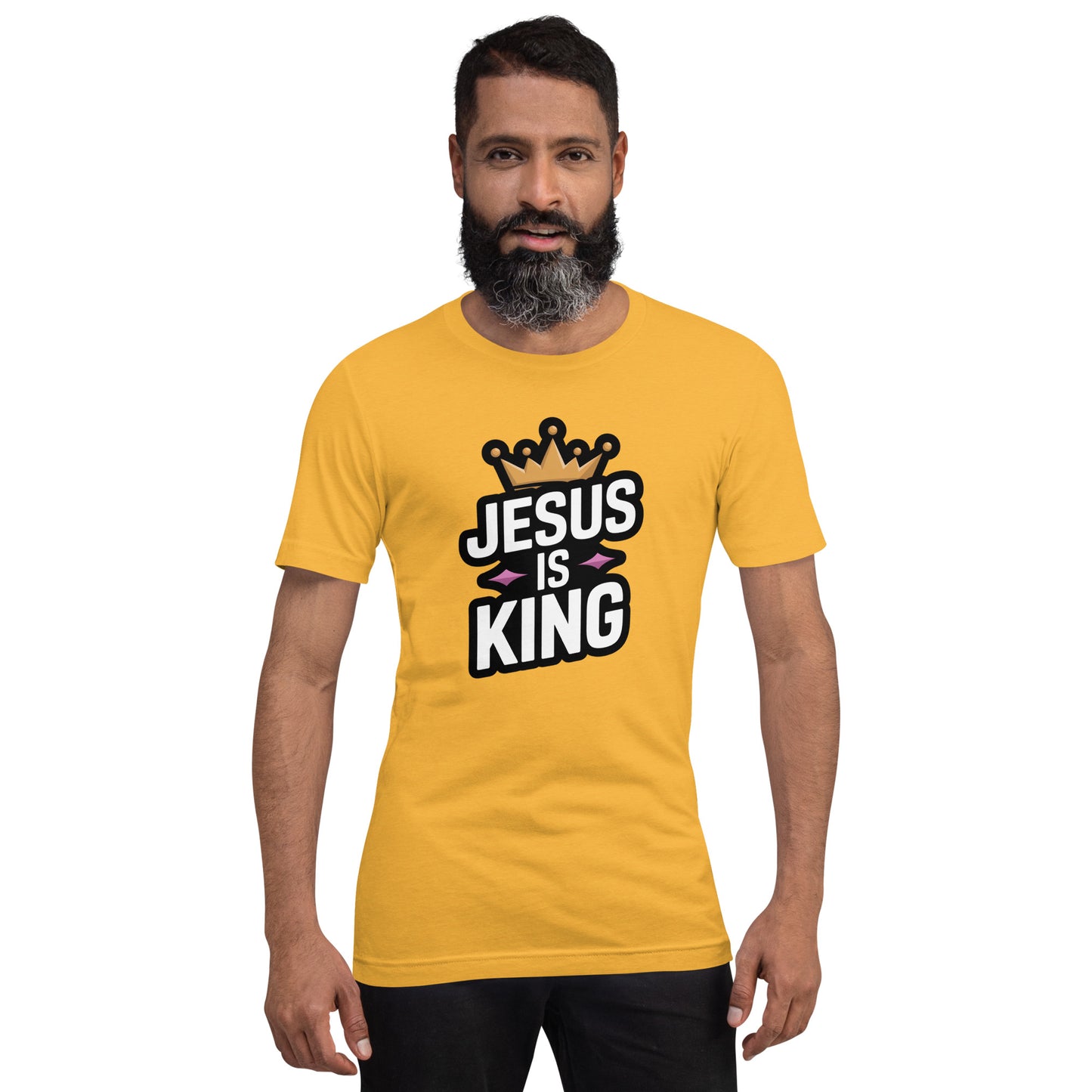 Faith-based men’s shirt proclaiming Jesus Is King