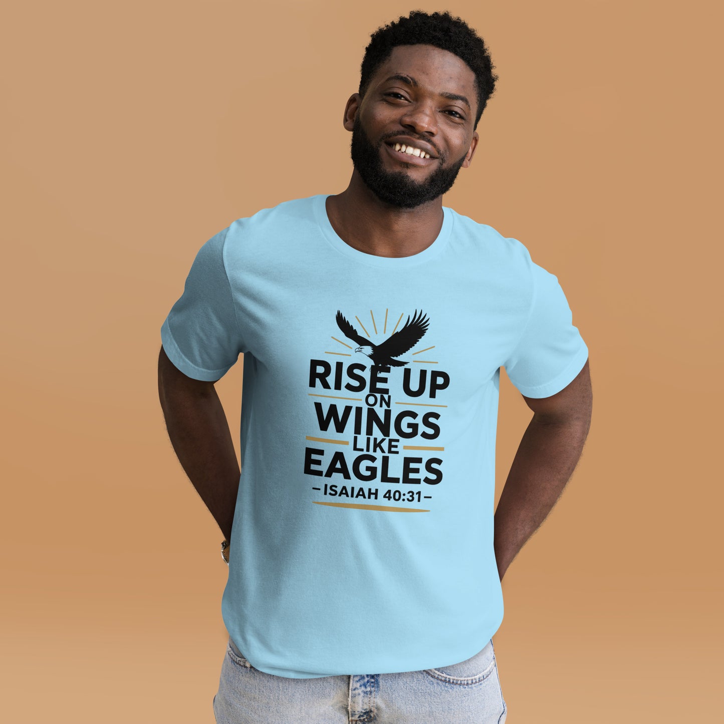 Bible verse shirt for men Rise Up on Wings Like Eagles