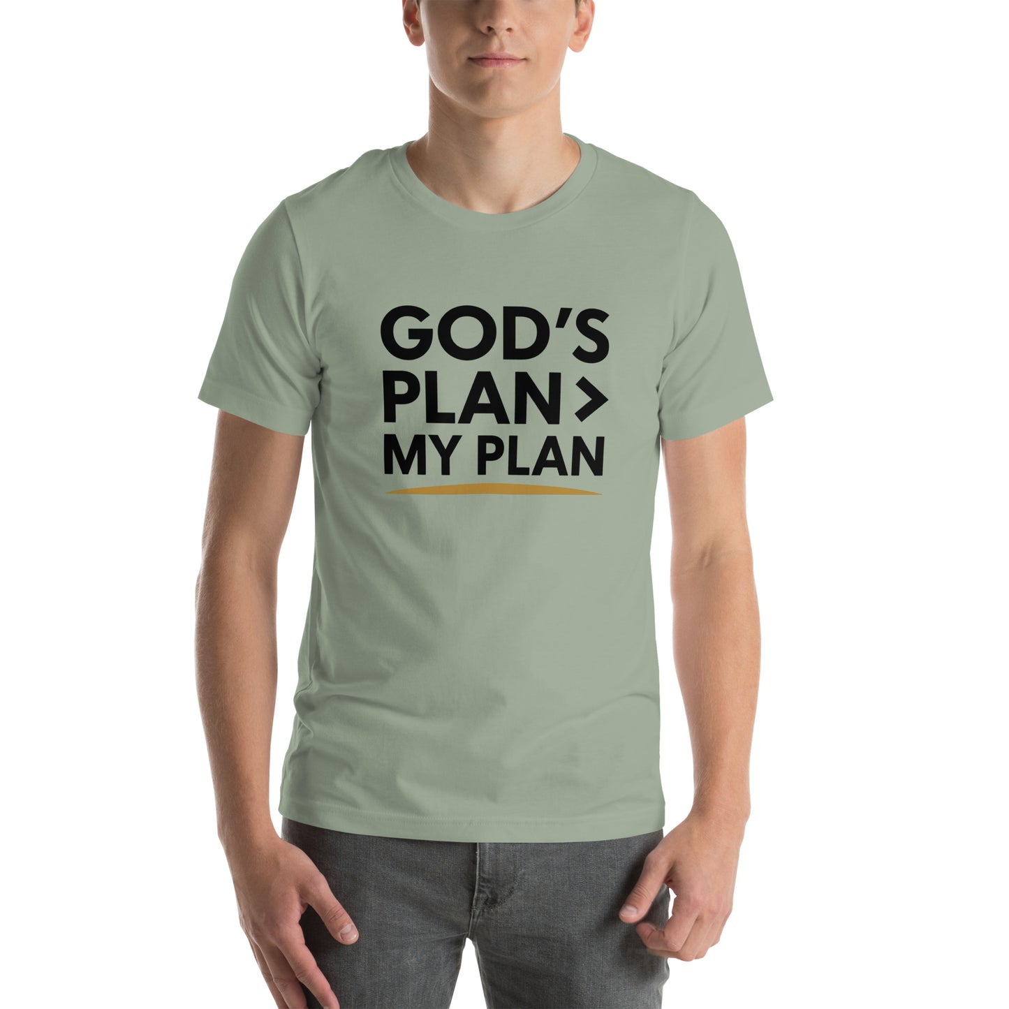 Men’s Christian t-shirt God’s Plan > My Plan design