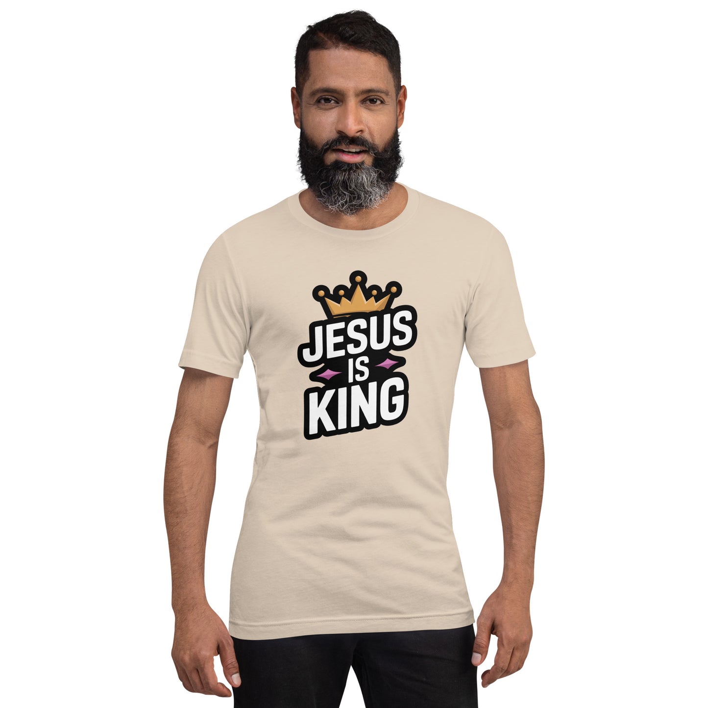 Faith-based men’s shirt proclaiming Jesus Is King