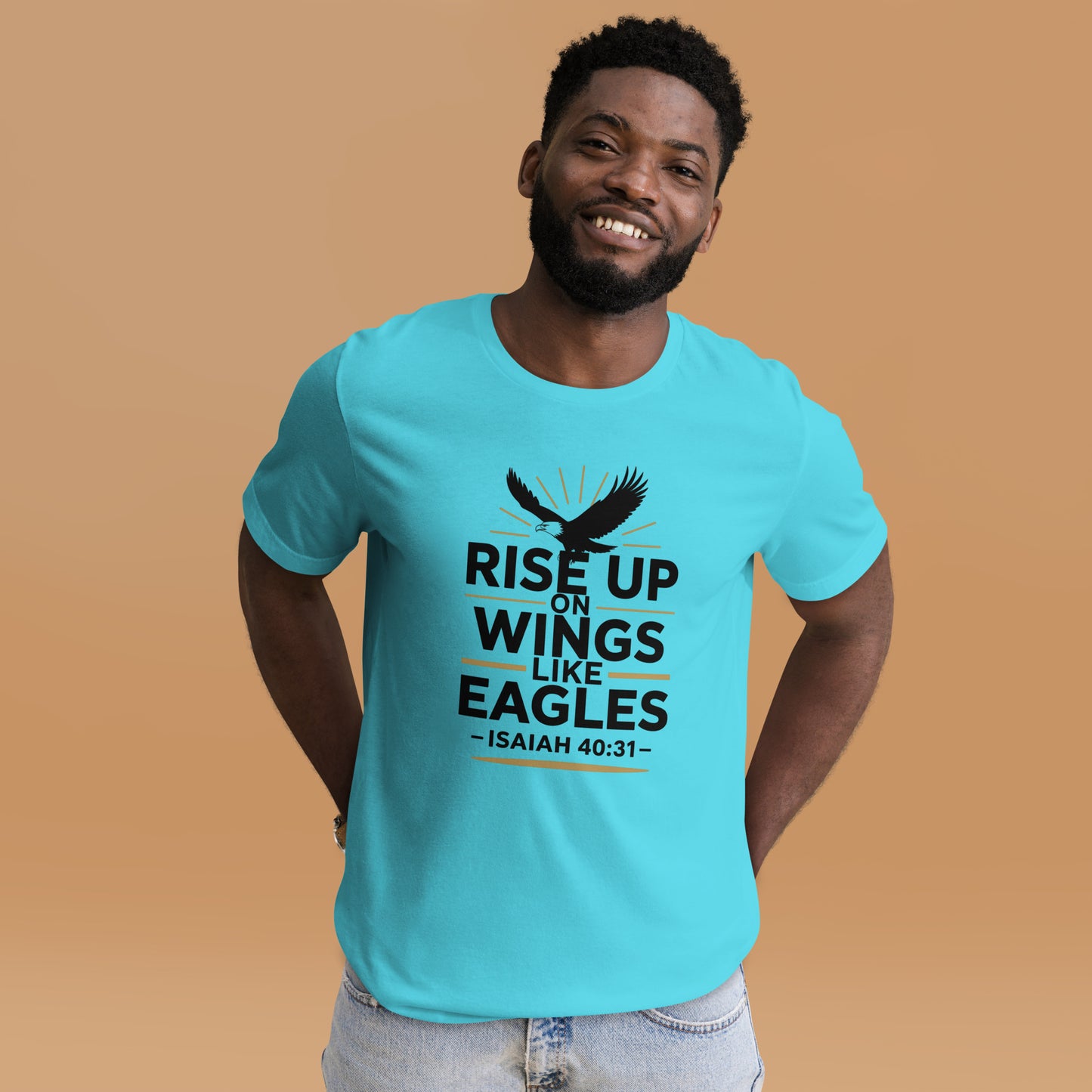 Bible verse shirt for men Rise Up on Wings Like Eagles
