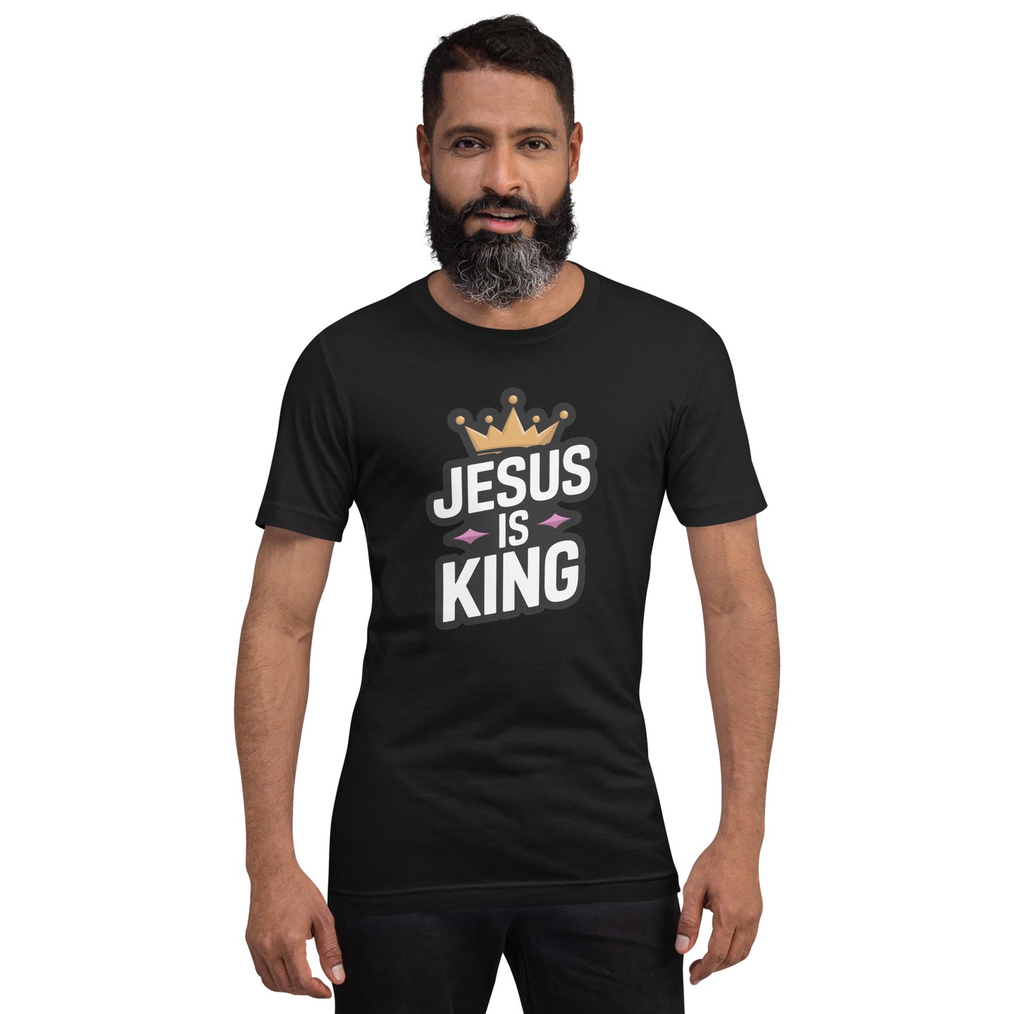 Men’s Christian t-shirt Jesus Is King design