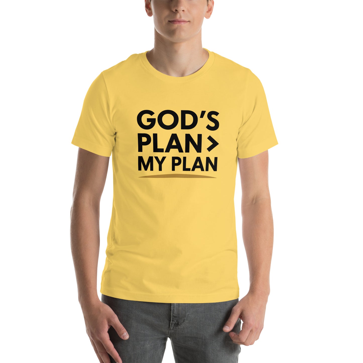Faith-based men’s tee trusting God’s plan