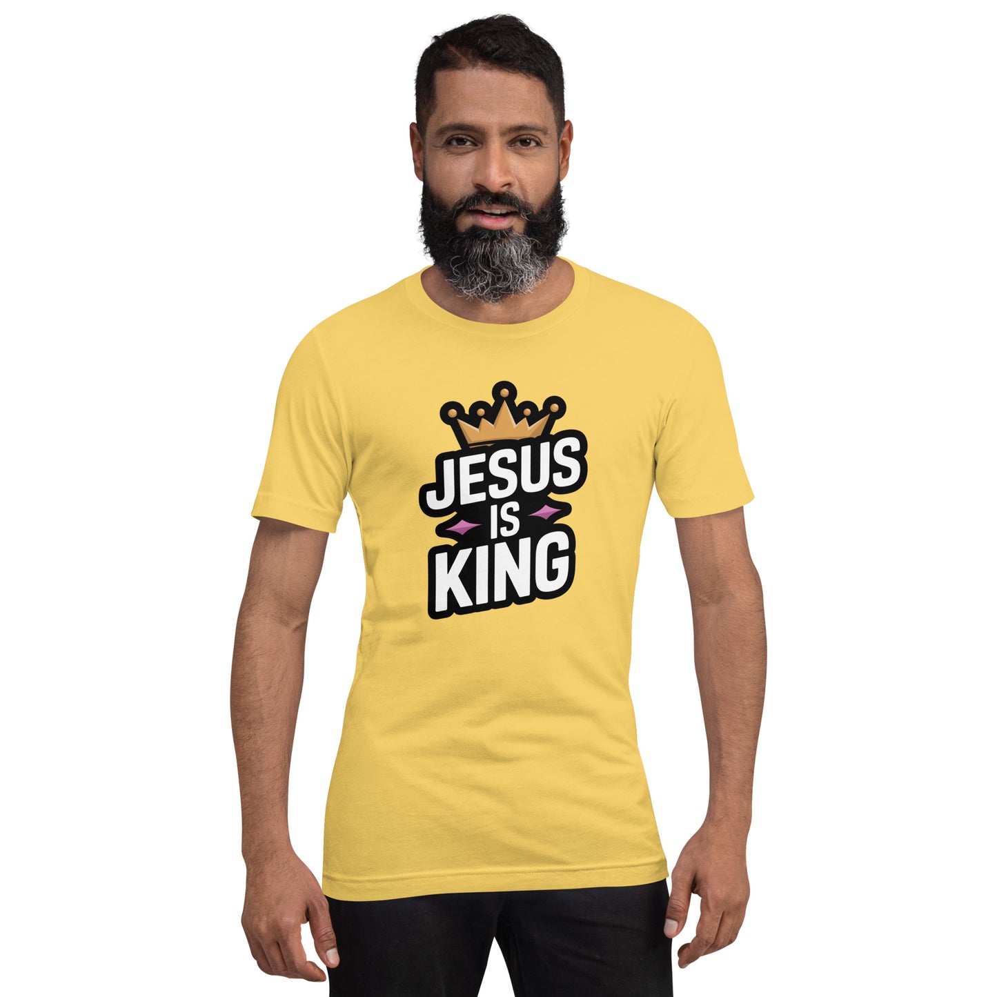 Faith-based men’s shirt proclaiming Jesus Is King