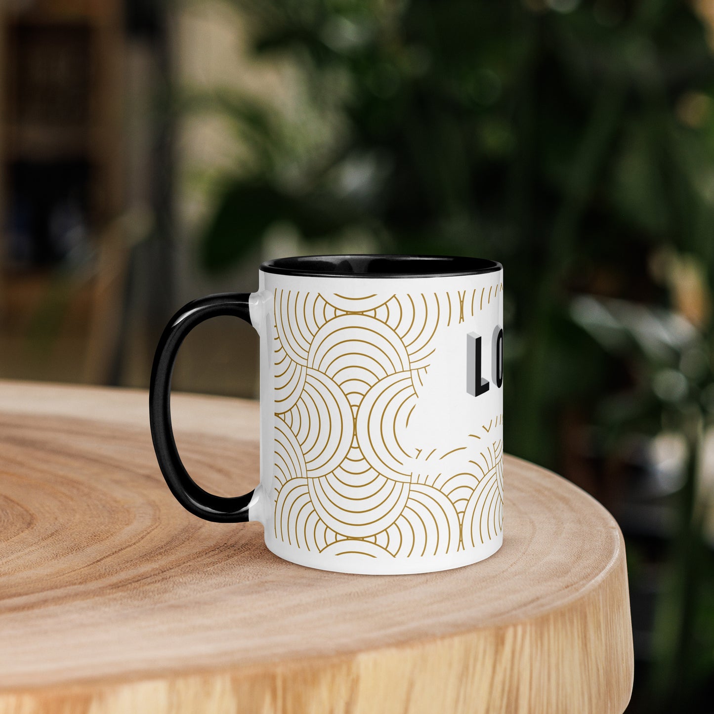 Christian mug with colorful interior and faith-inspired design