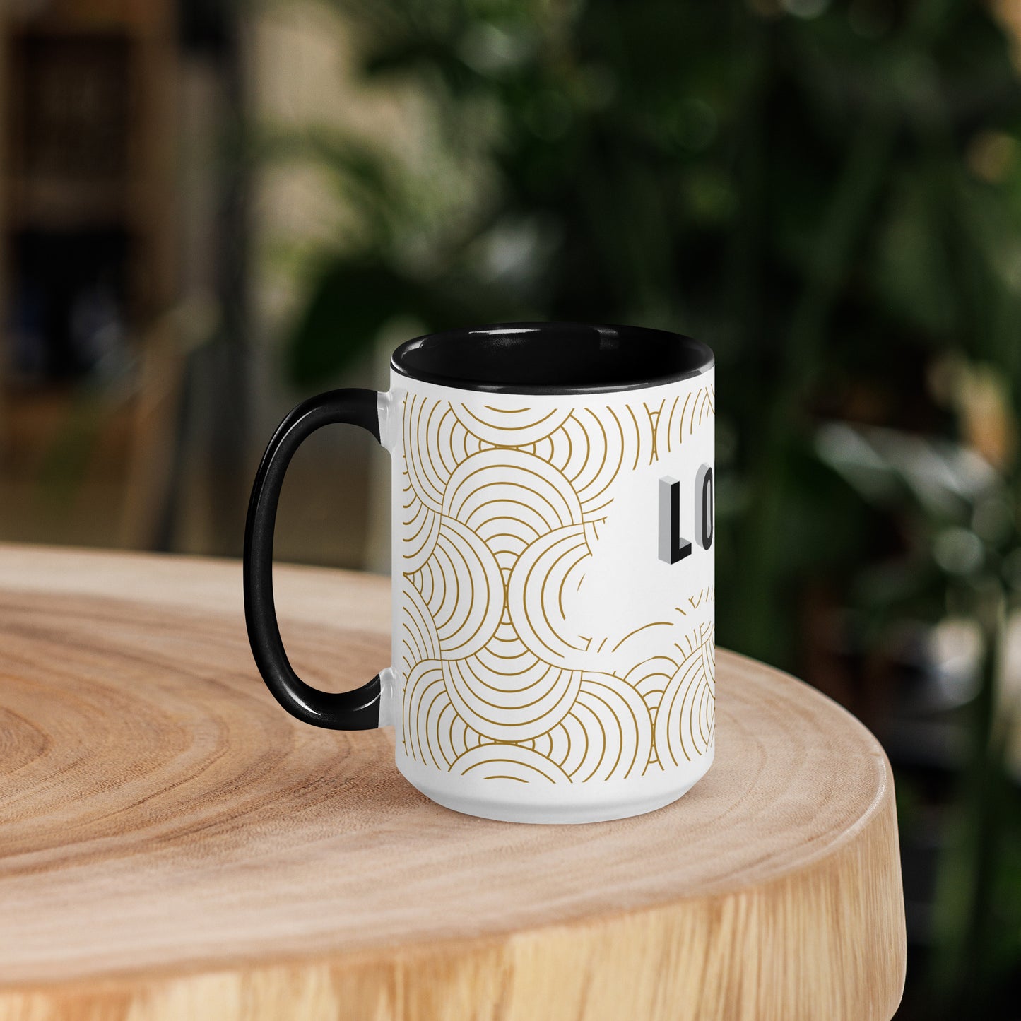 Christian mug with colorful interior and faith-inspired design