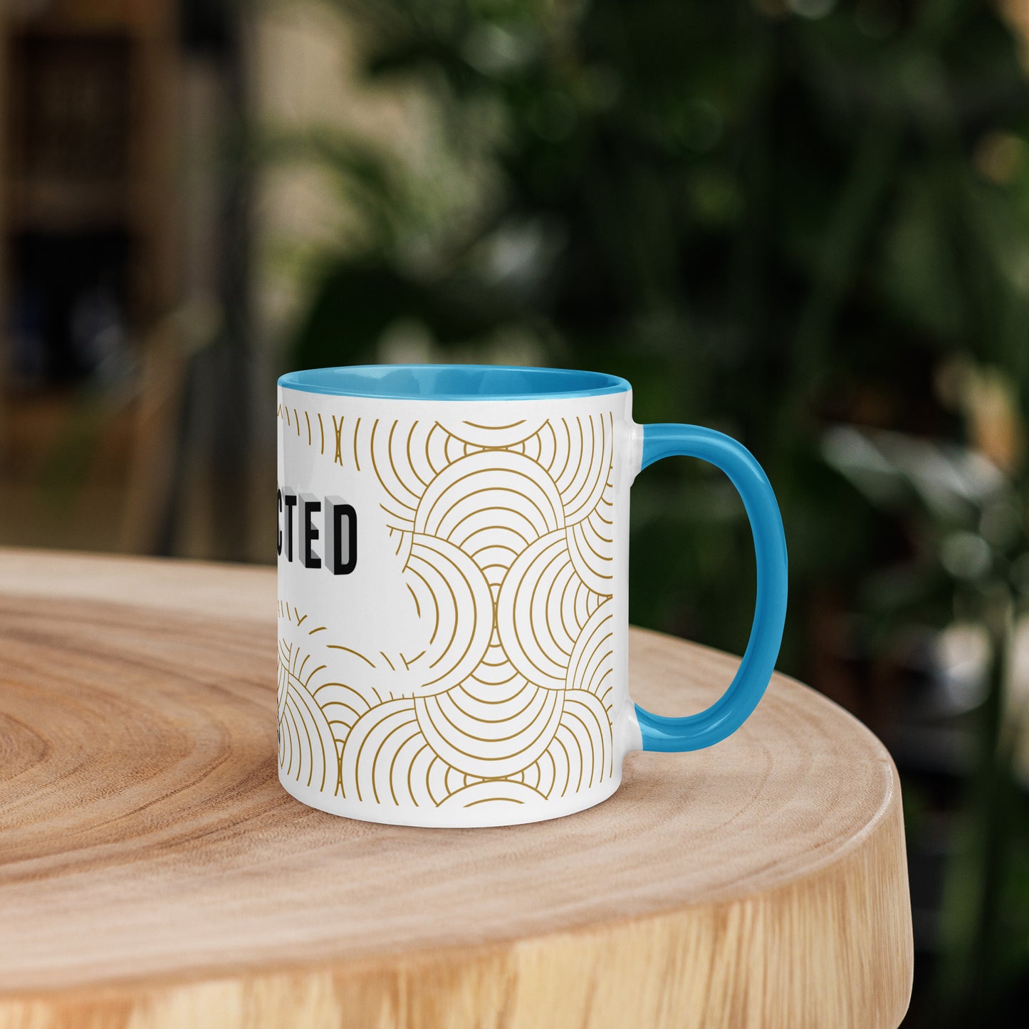 Christian coffee cup with colorful handle and lead-free material