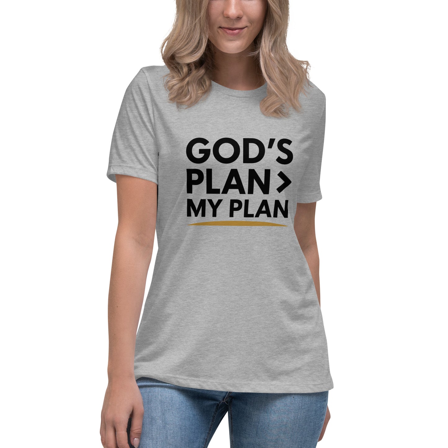 Women’s Christian t-shirt God’s Plan > My Plan