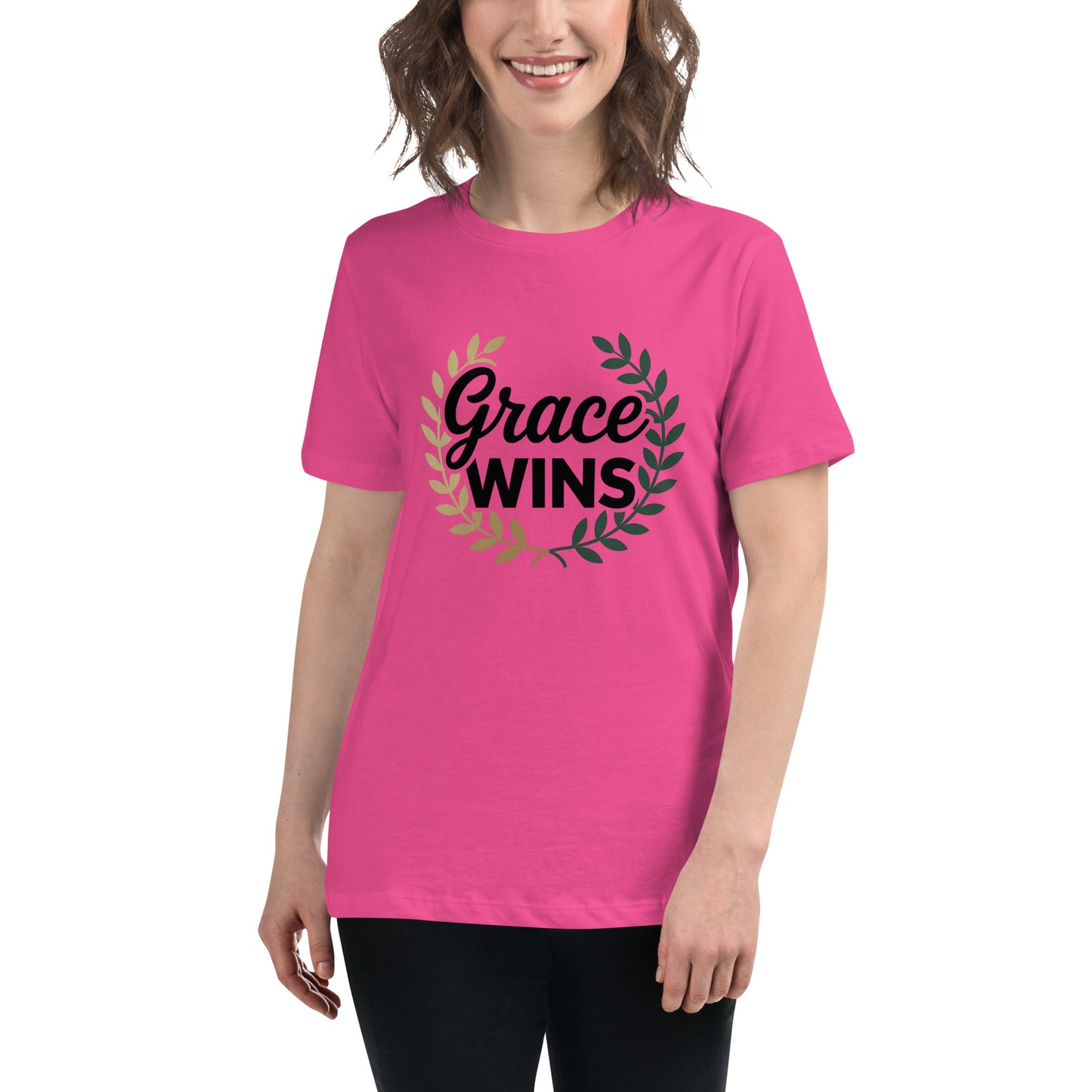 Grace Wins Christian women’s relaxed t-shirt