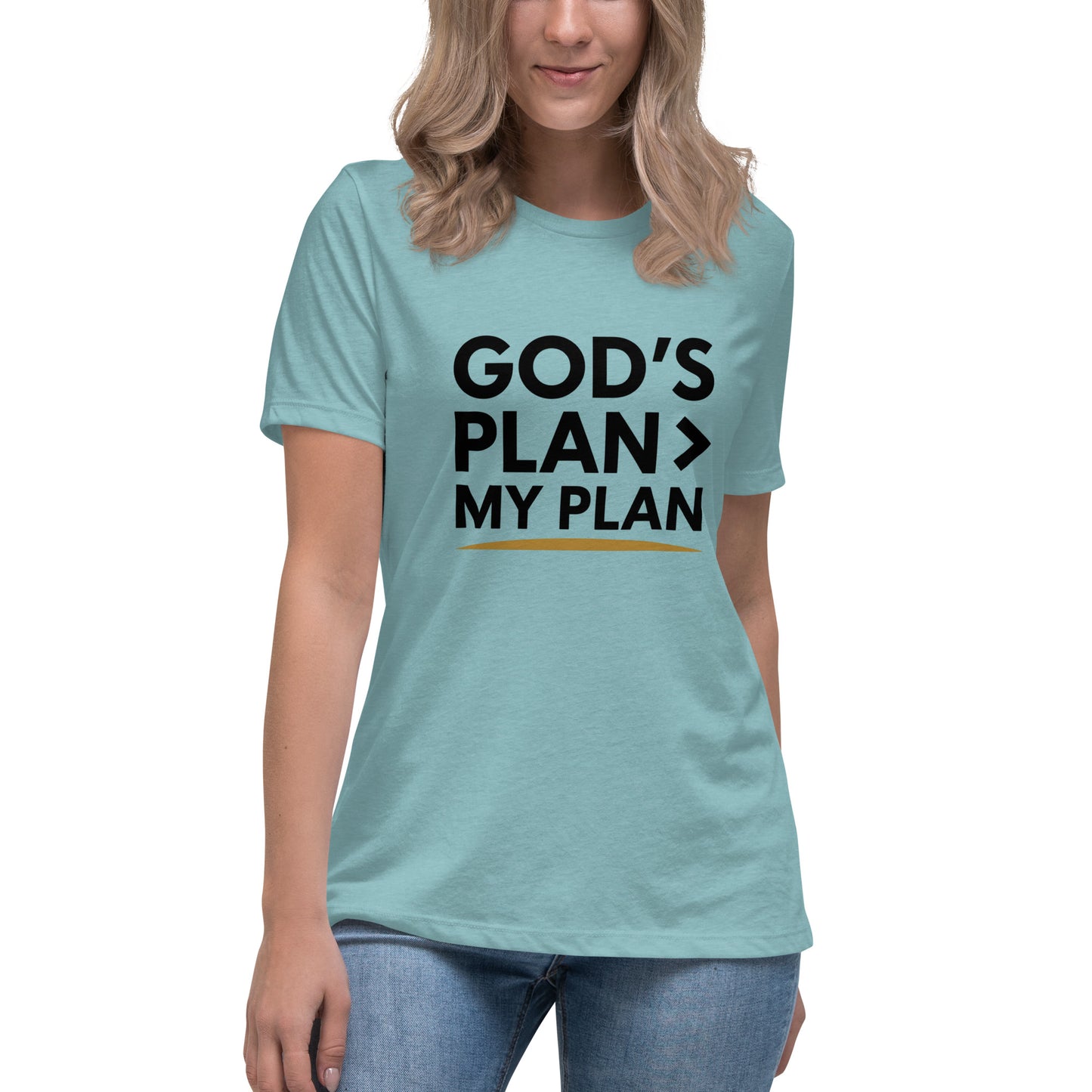 Women’s Christian t-shirt God’s Plan > My Plan