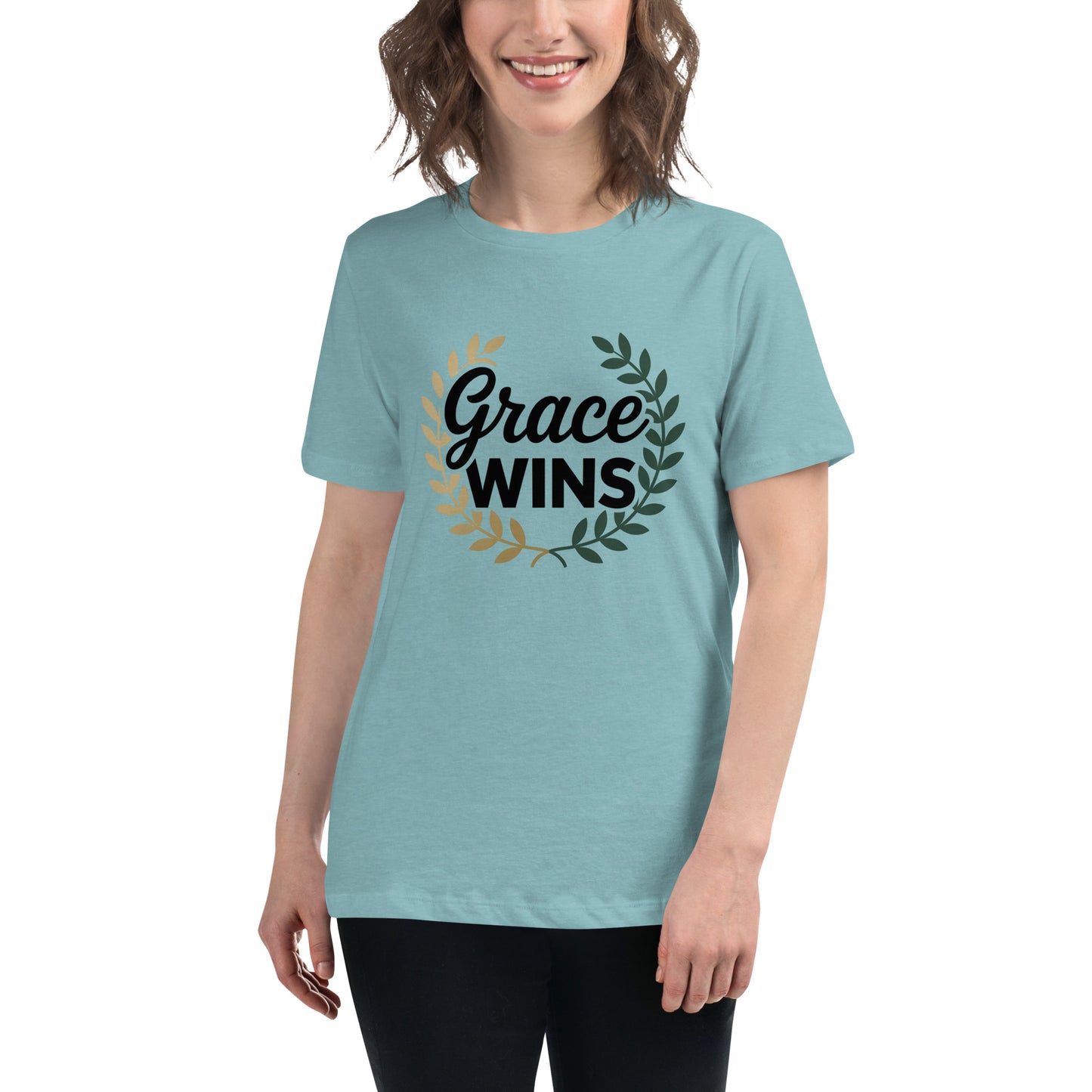 Grace Wins Christian women’s relaxed t-shirt