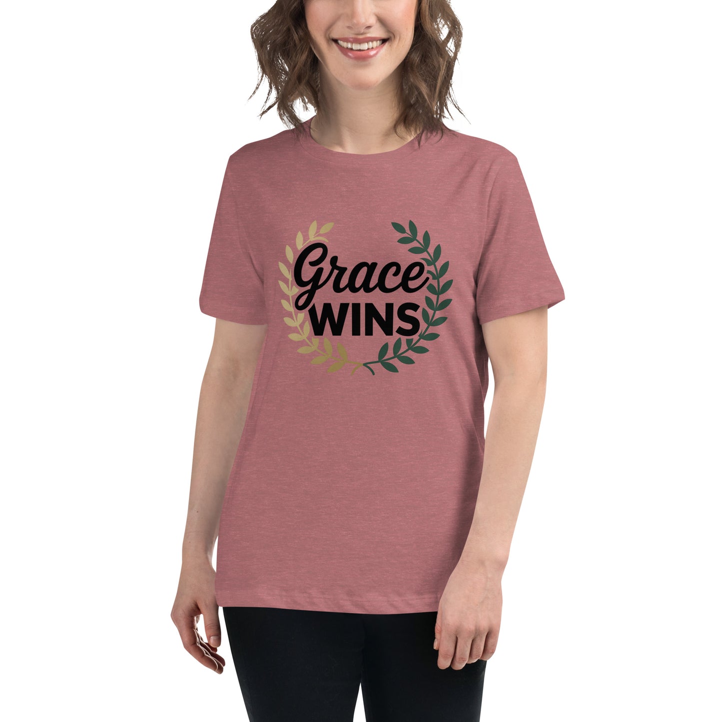 Grace Wins Christian women’s relaxed t-shirt