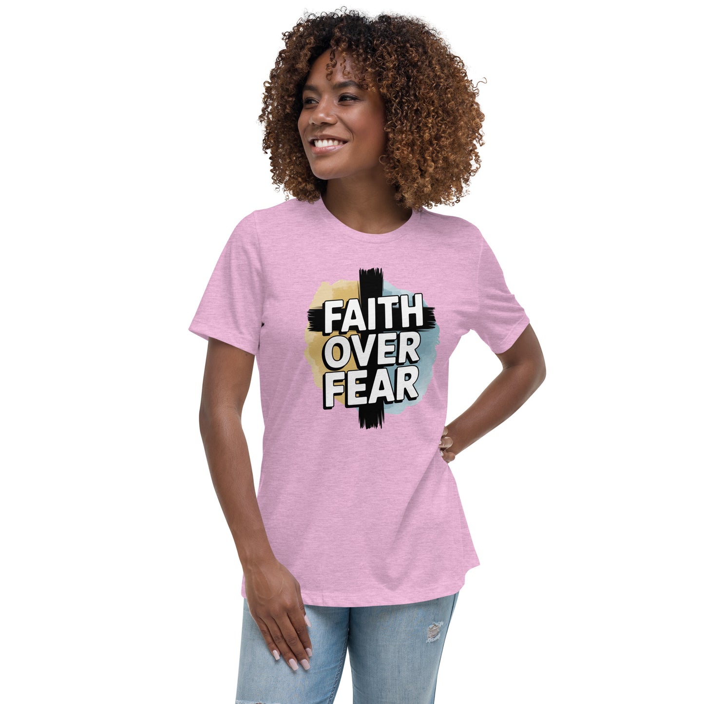 Bible verse shirt for women Faith Over Fear