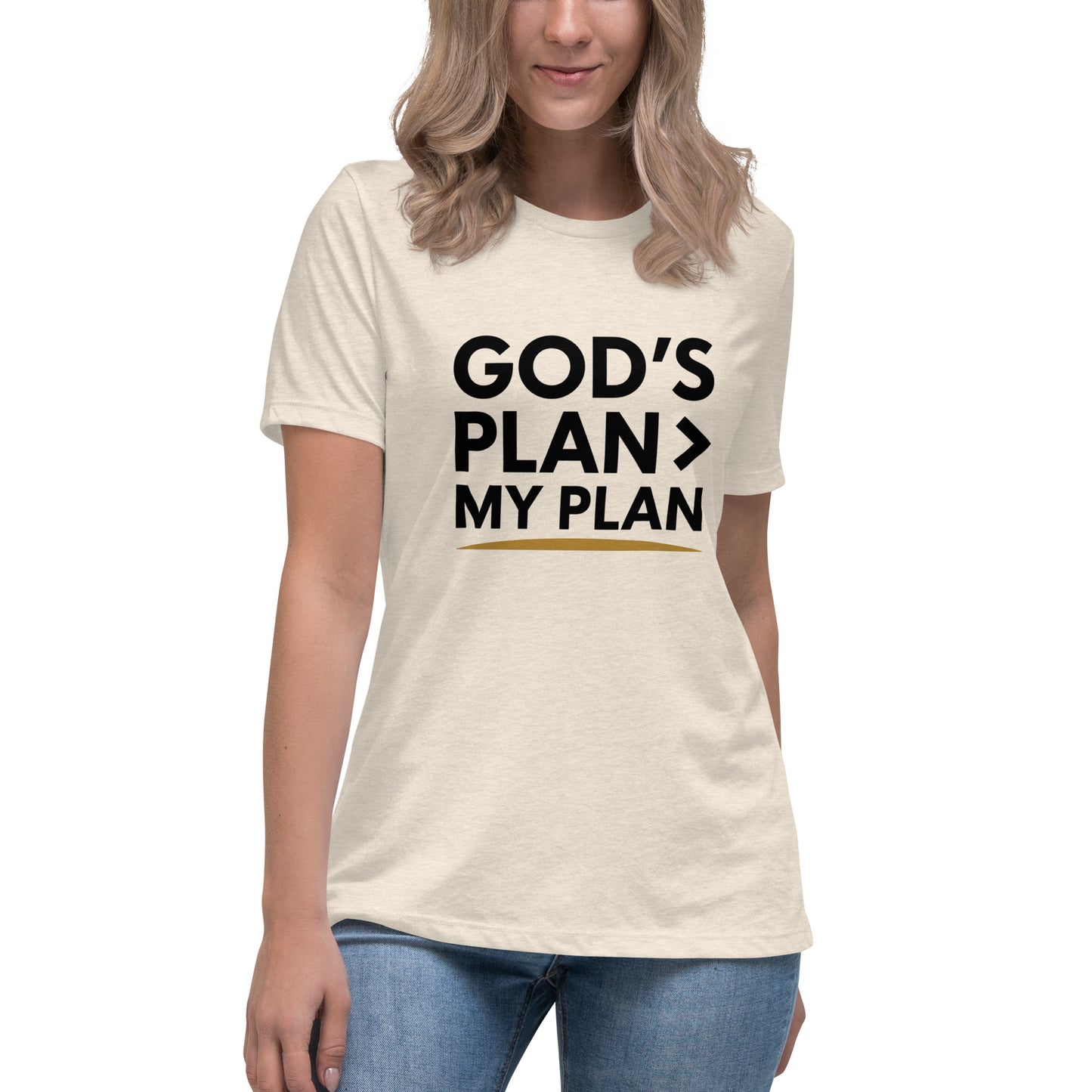 Faith-based relaxed fit women’s tee