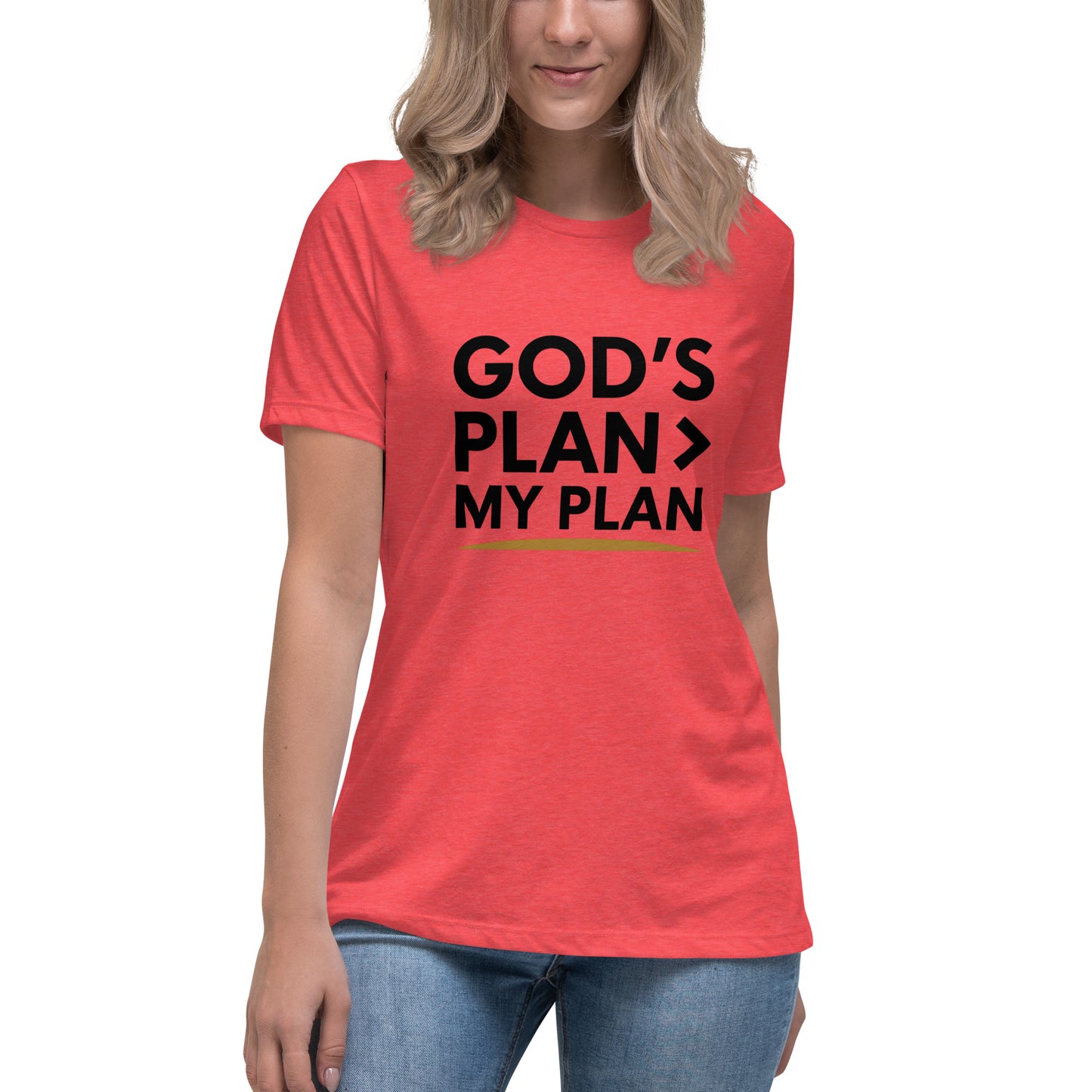 Women’s Christian t-shirt God’s Plan > My Plan