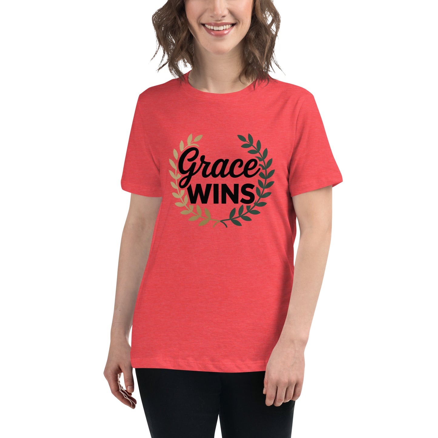 Grace Wins Christian women’s relaxed t-shirt
