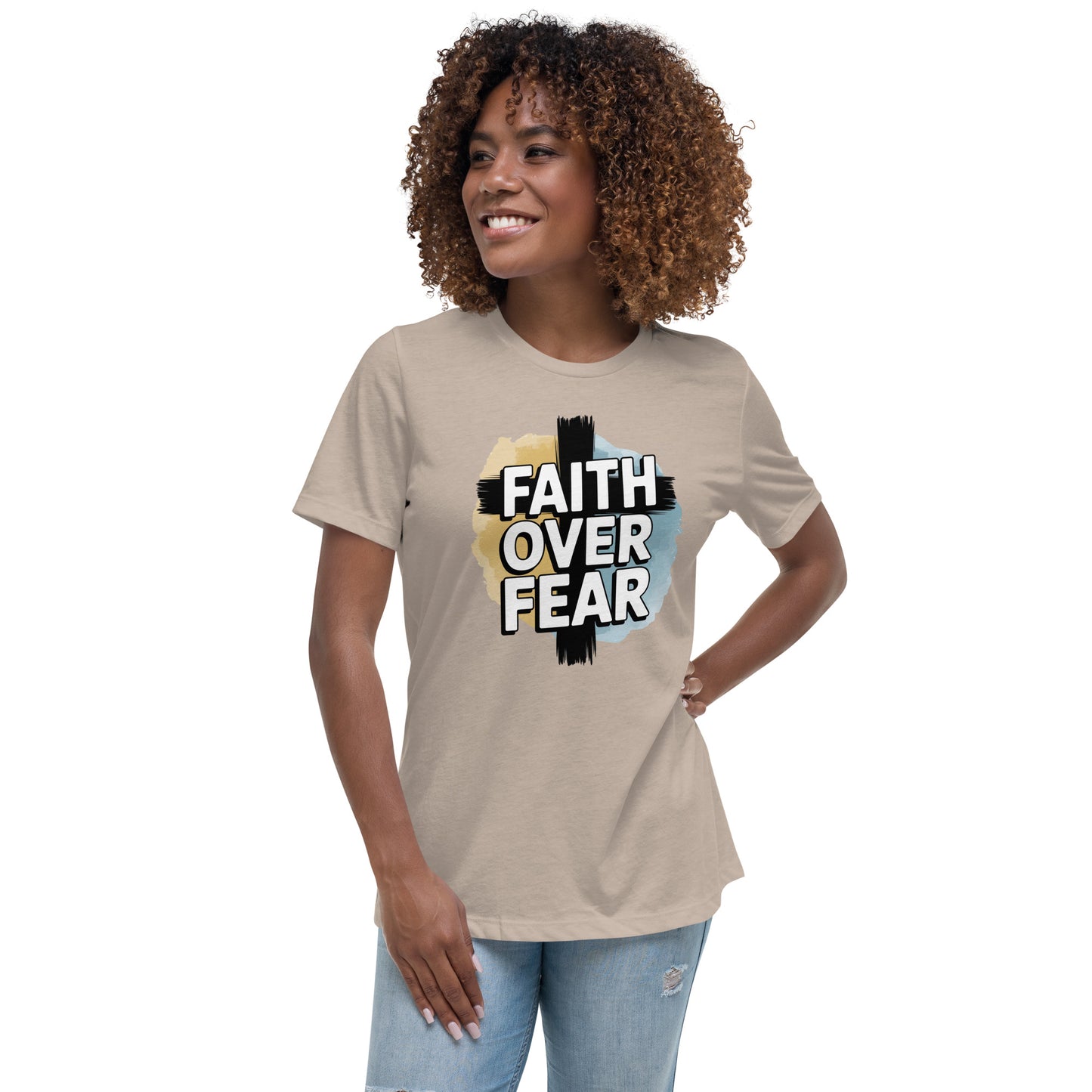 Bible verse shirt for women Faith Over Fear