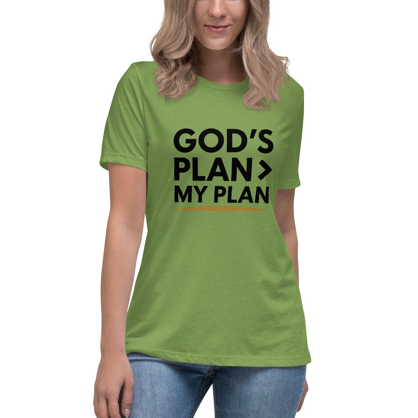 Women’s Christian t-shirt God’s Plan > My Plan