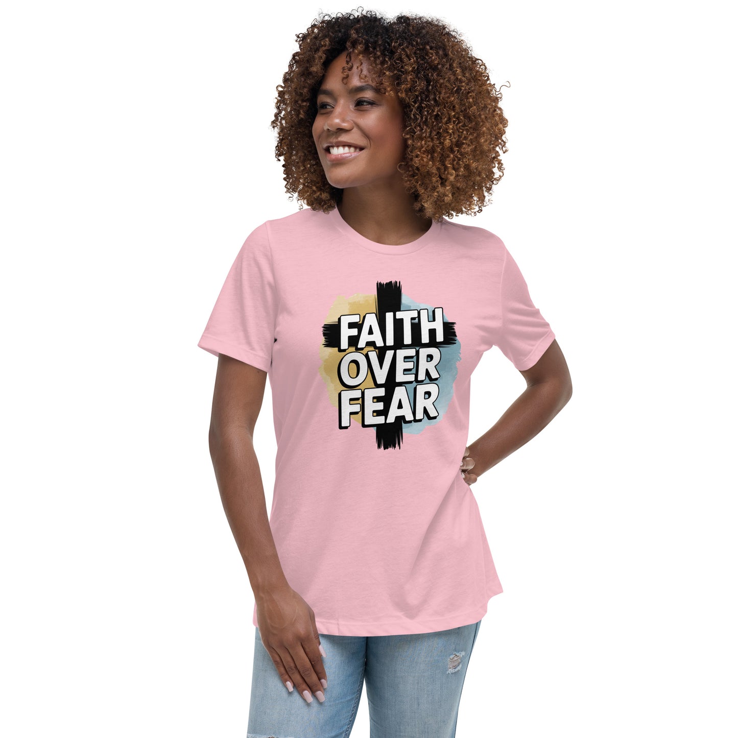 Bible verse shirt for women Faith Over Fear