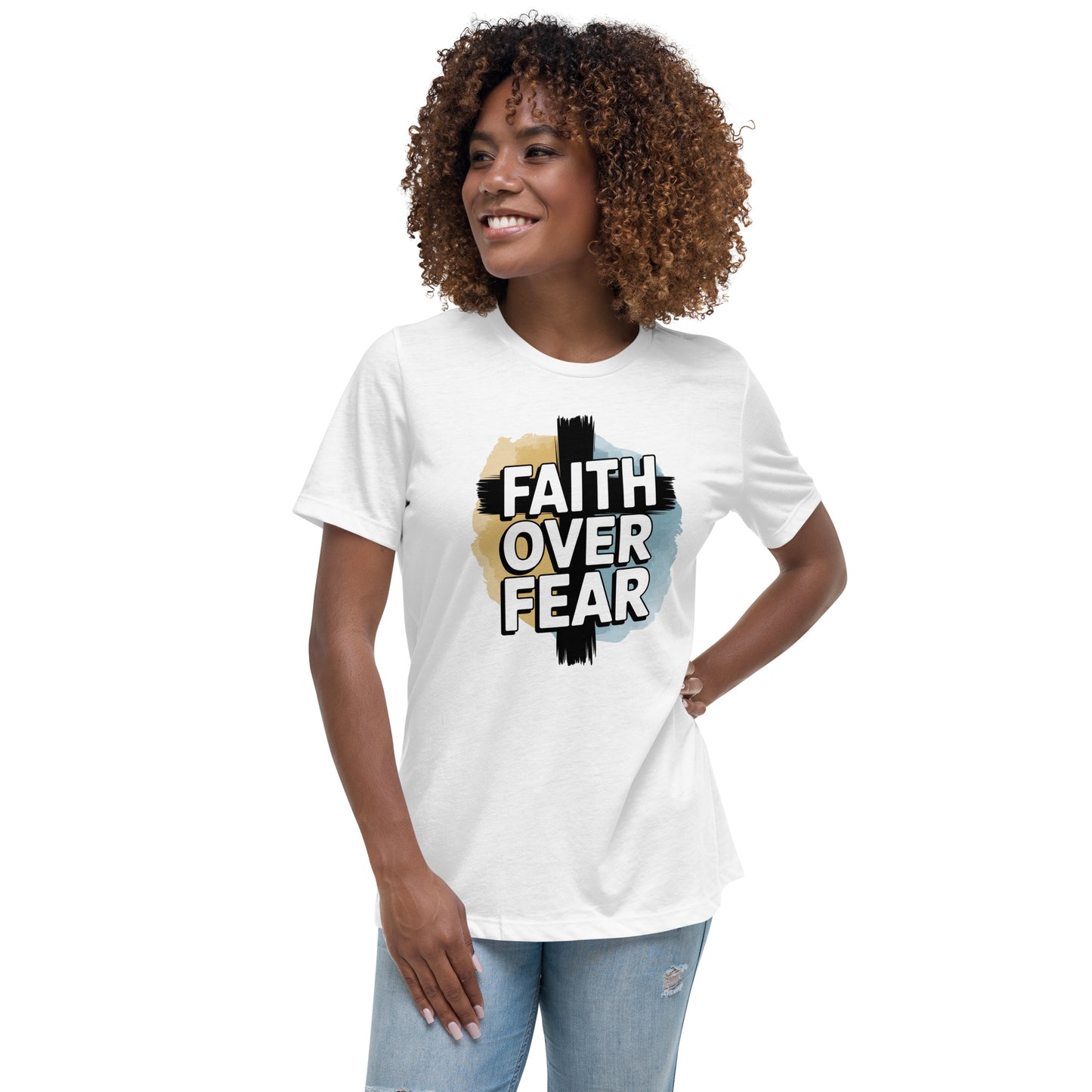Bible verse shirt for women Faith Over Fear
