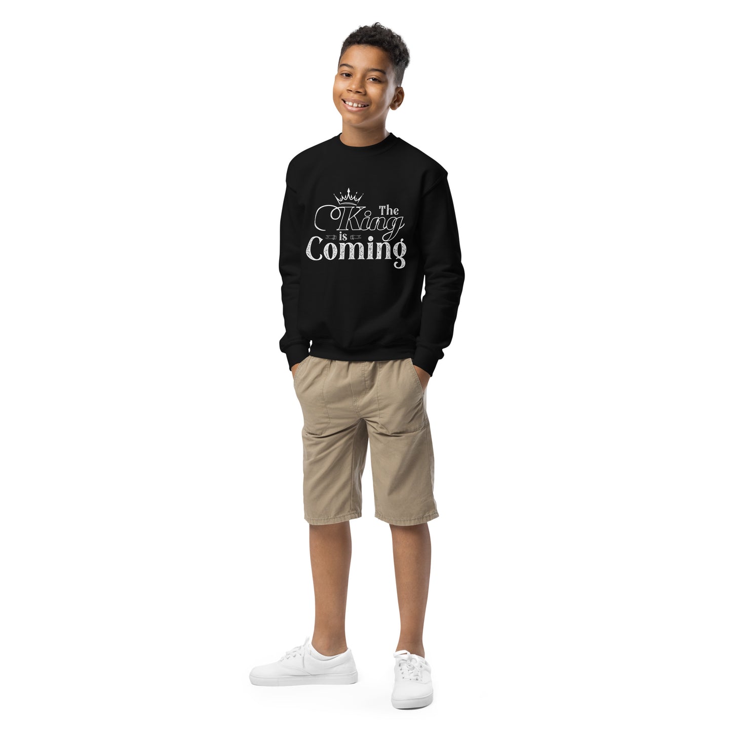 Christian youth sweatshirt in soft cotton fleece
